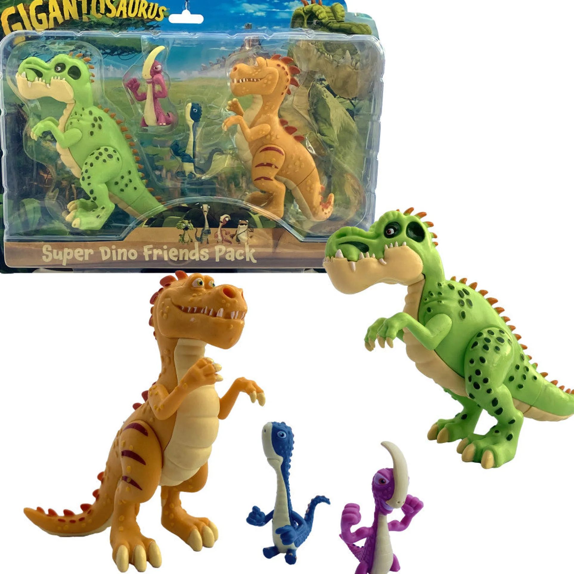 Gigantosaurus Super Dino Friends Action Figure Pack - 4 Piece Set