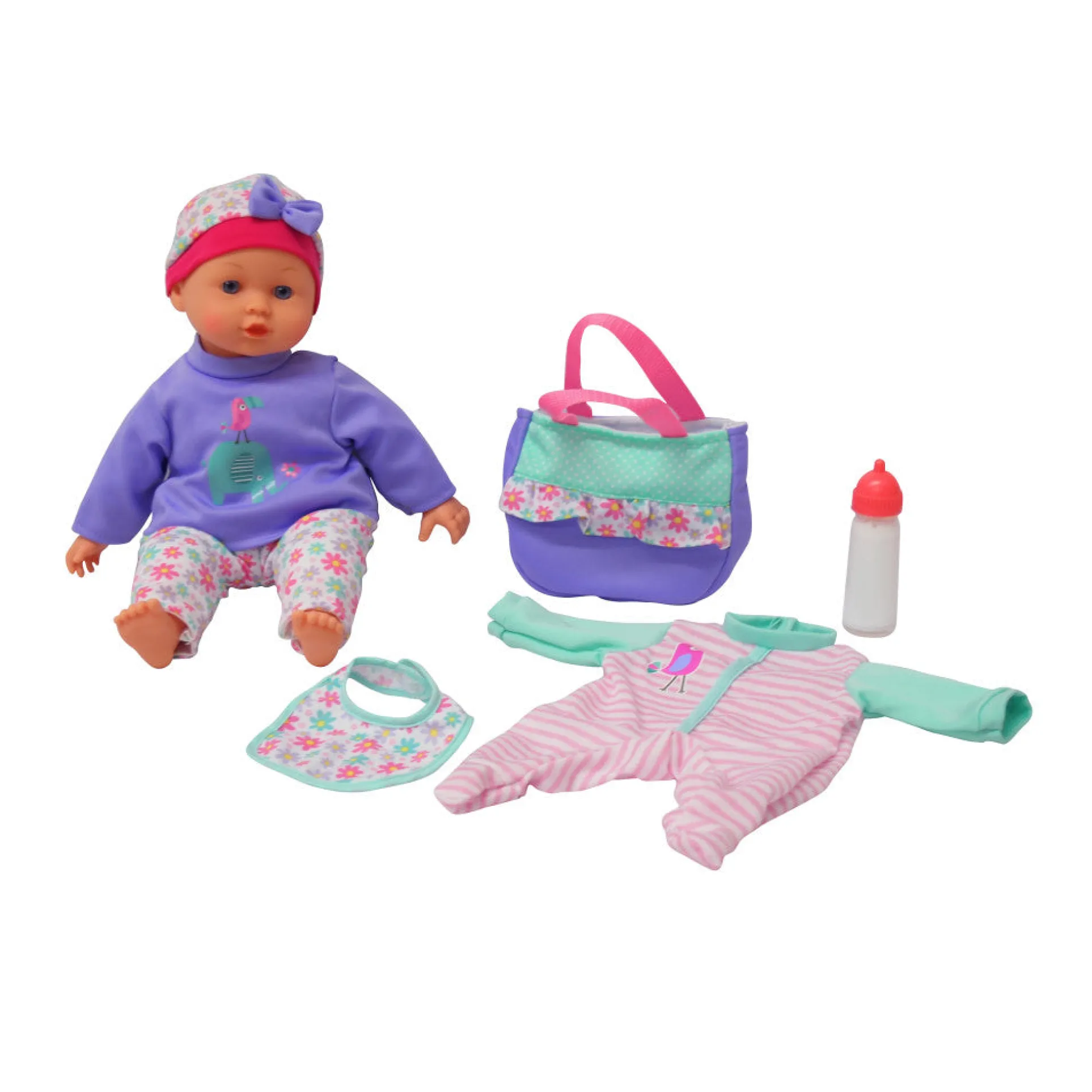 Gi-Go 14 inch Baby Keepsake Gift Set with Magic Milk Bottle