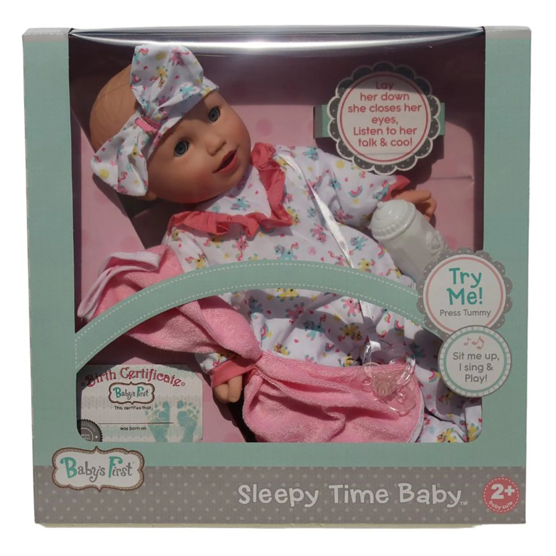 Goldberger 16" Sleepy Time Baby Doll with Unicorn PJs and Accessories