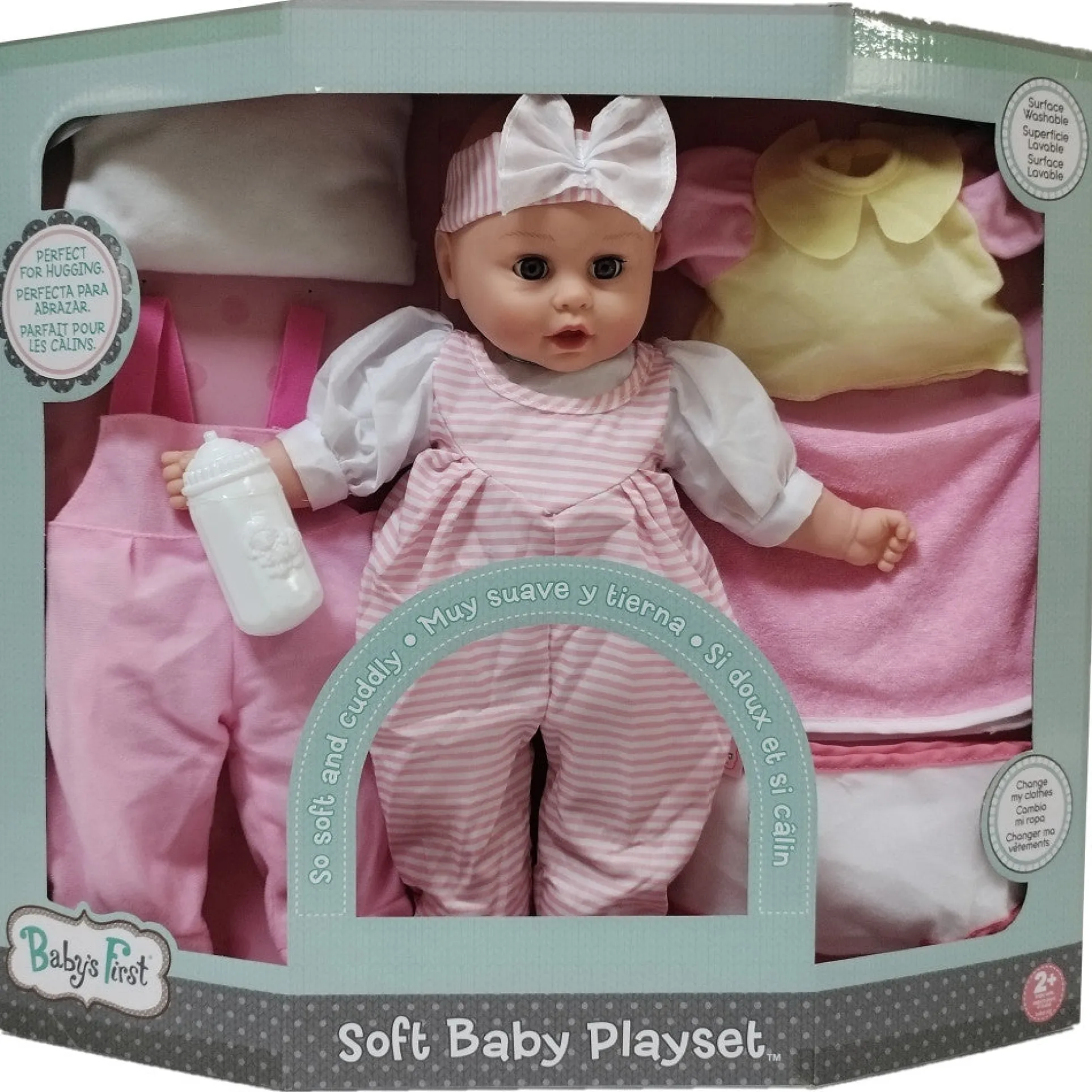 Goldberger Baby's First 16" Soft Baby Doll Playset - Sleepy Eyes