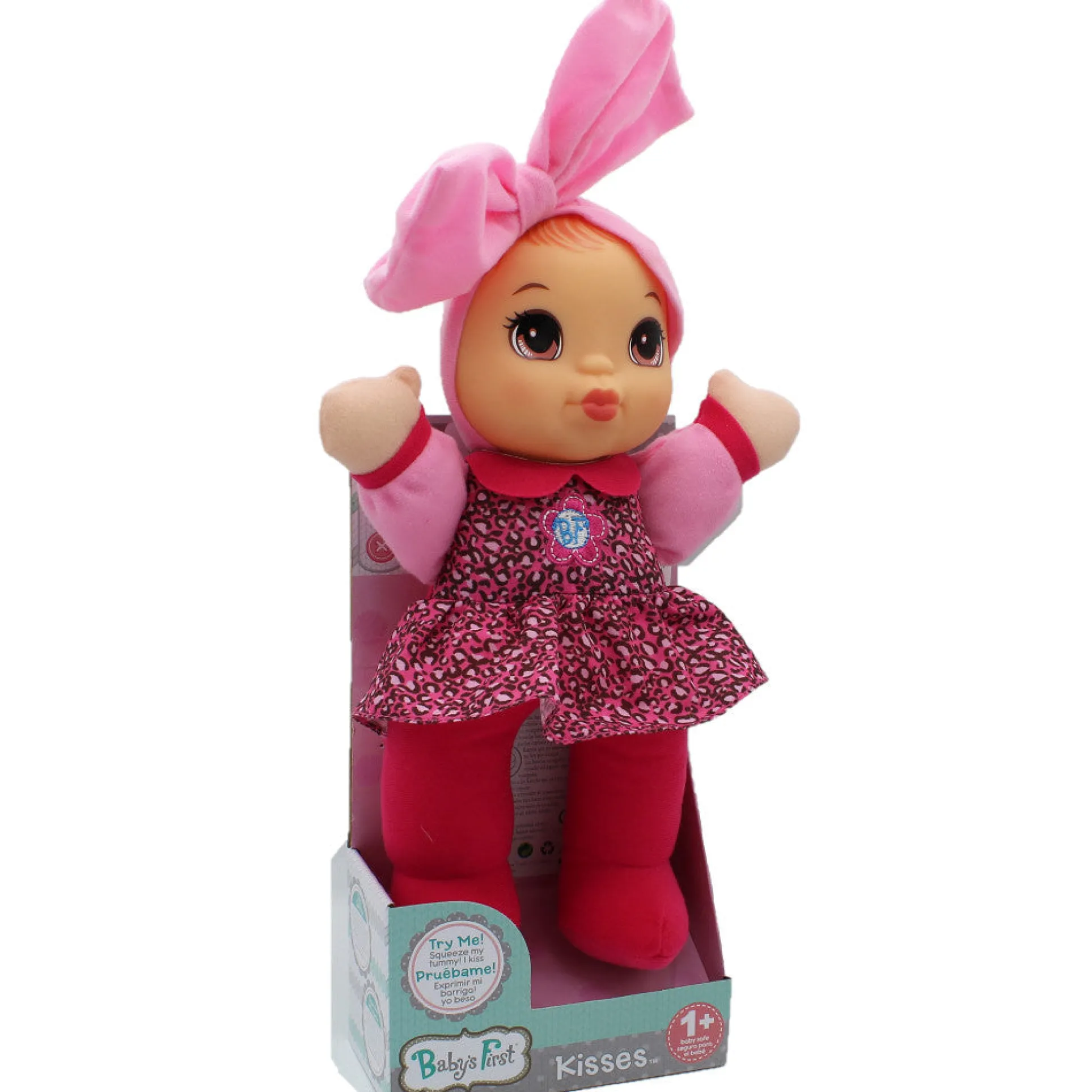 Goldberger 13-inch Baby's First Kisses Bilingual Doll - Pink Outfit