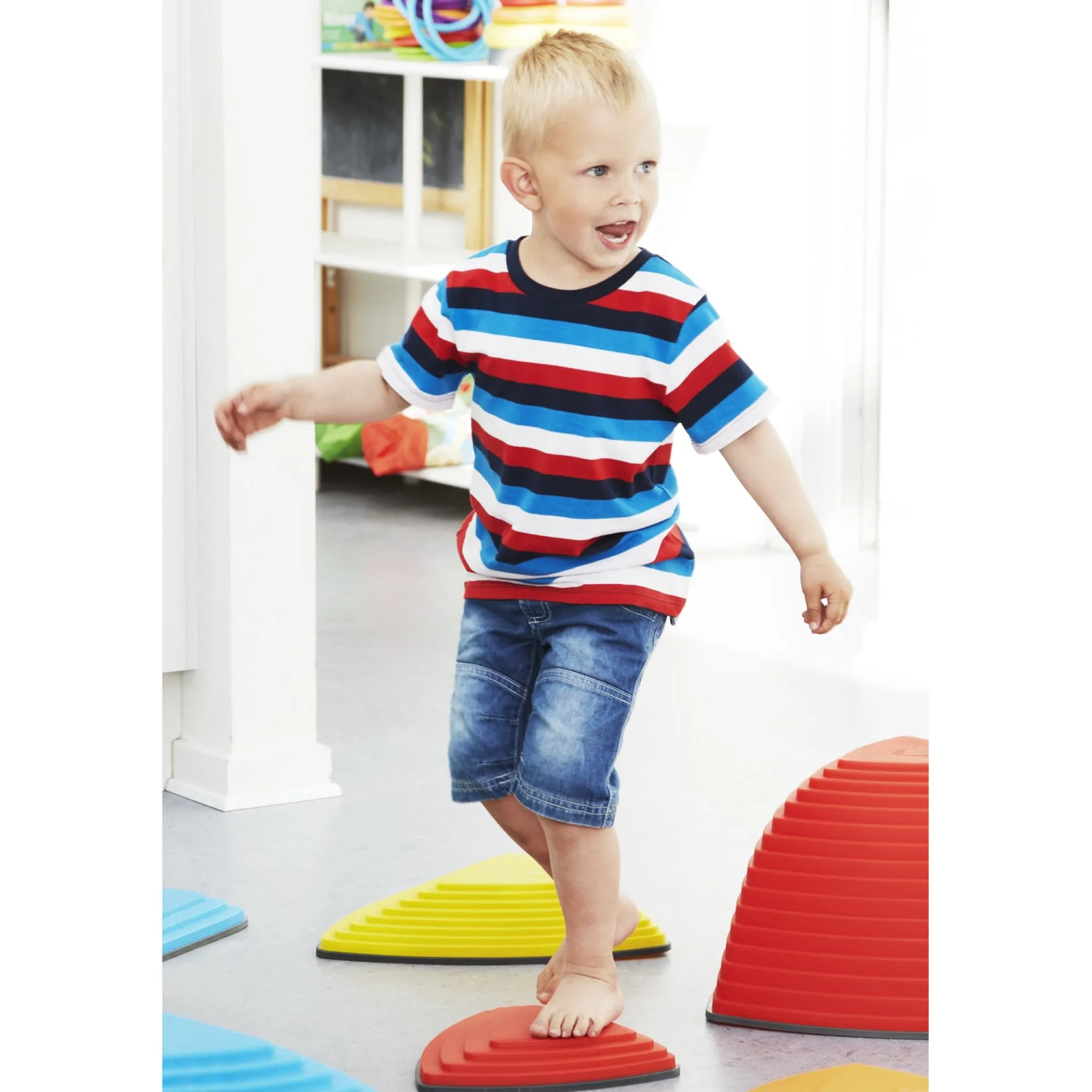 GONGE Colorful River Stones, 6-Piece Coordination and Balance Set