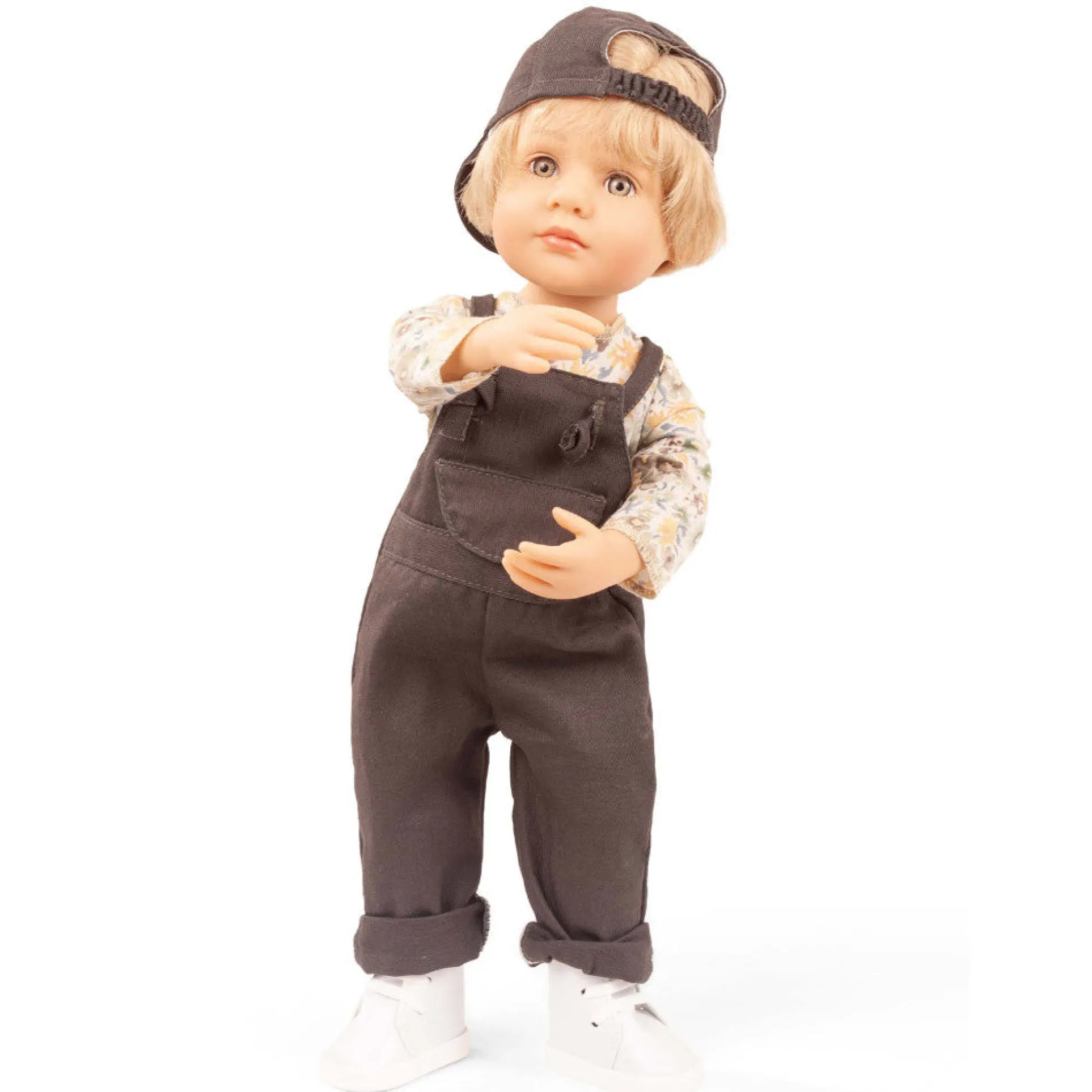 Gotz Little Kidz - Max 14" Multi-Jointed Boy Doll with Denim Dungarees