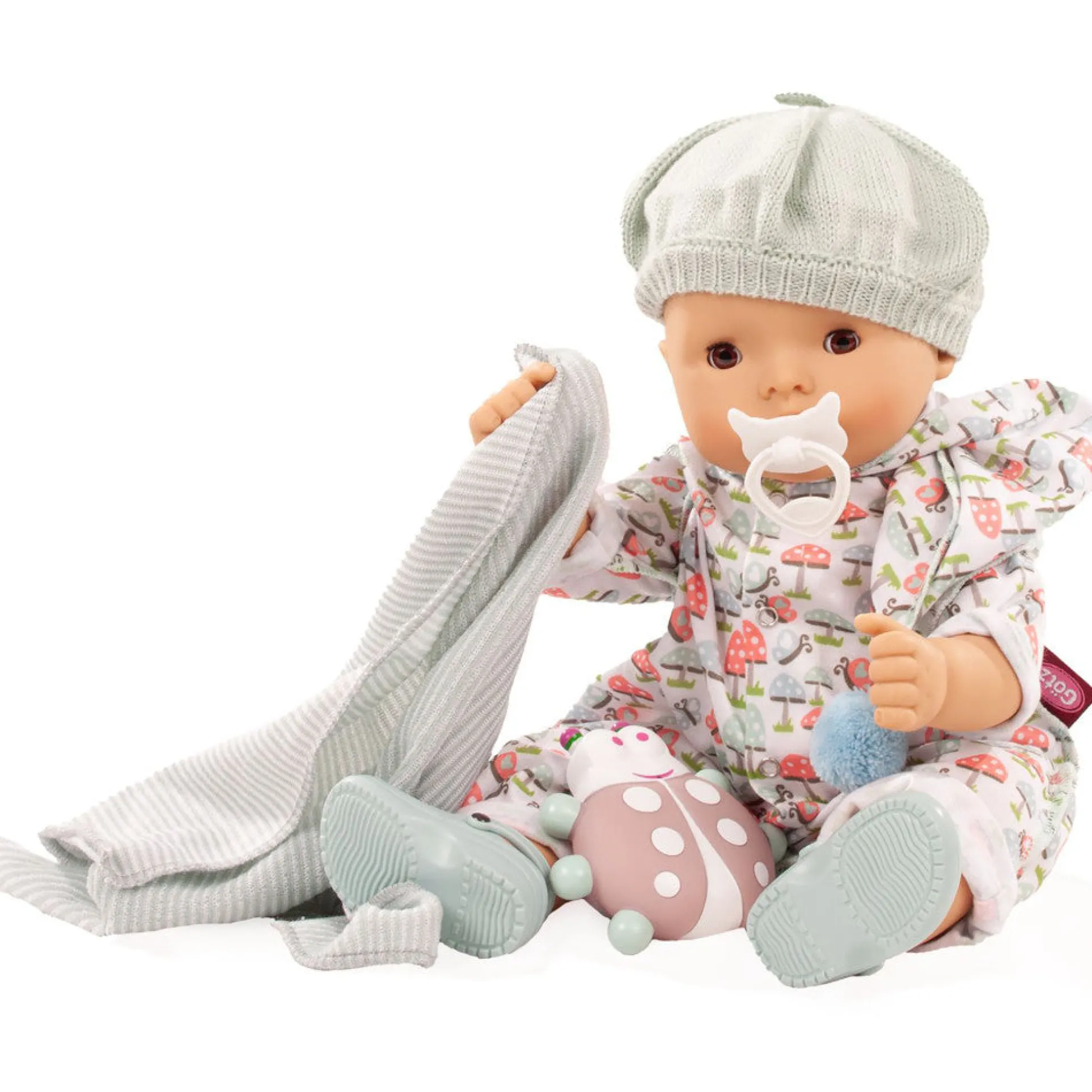 Gotz Maxy Aquini 16.5 inch - Lucky Mushroom Bath Baby Doll with Sleeping Eyes