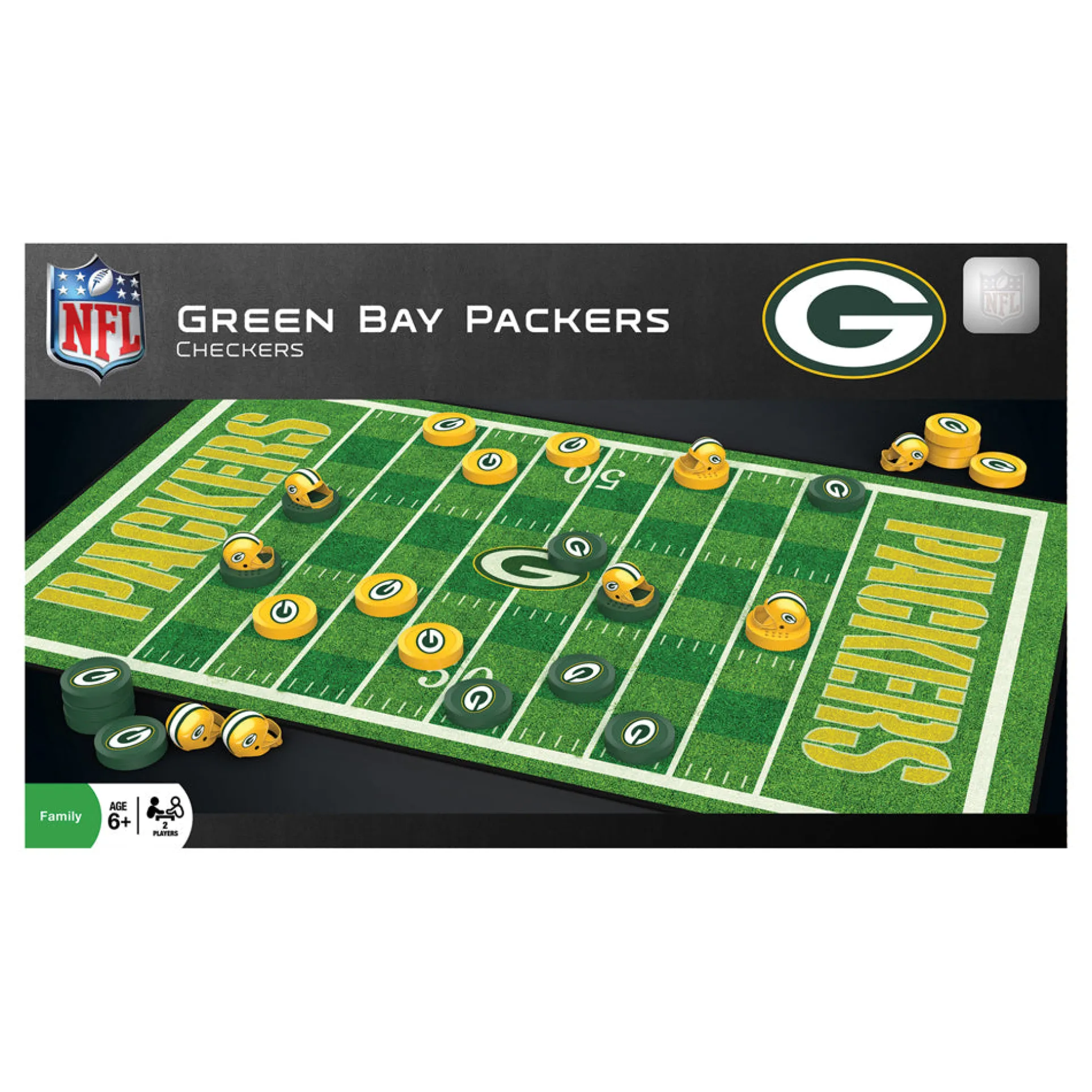 Green Bay Packers NFL Checkers Game Set