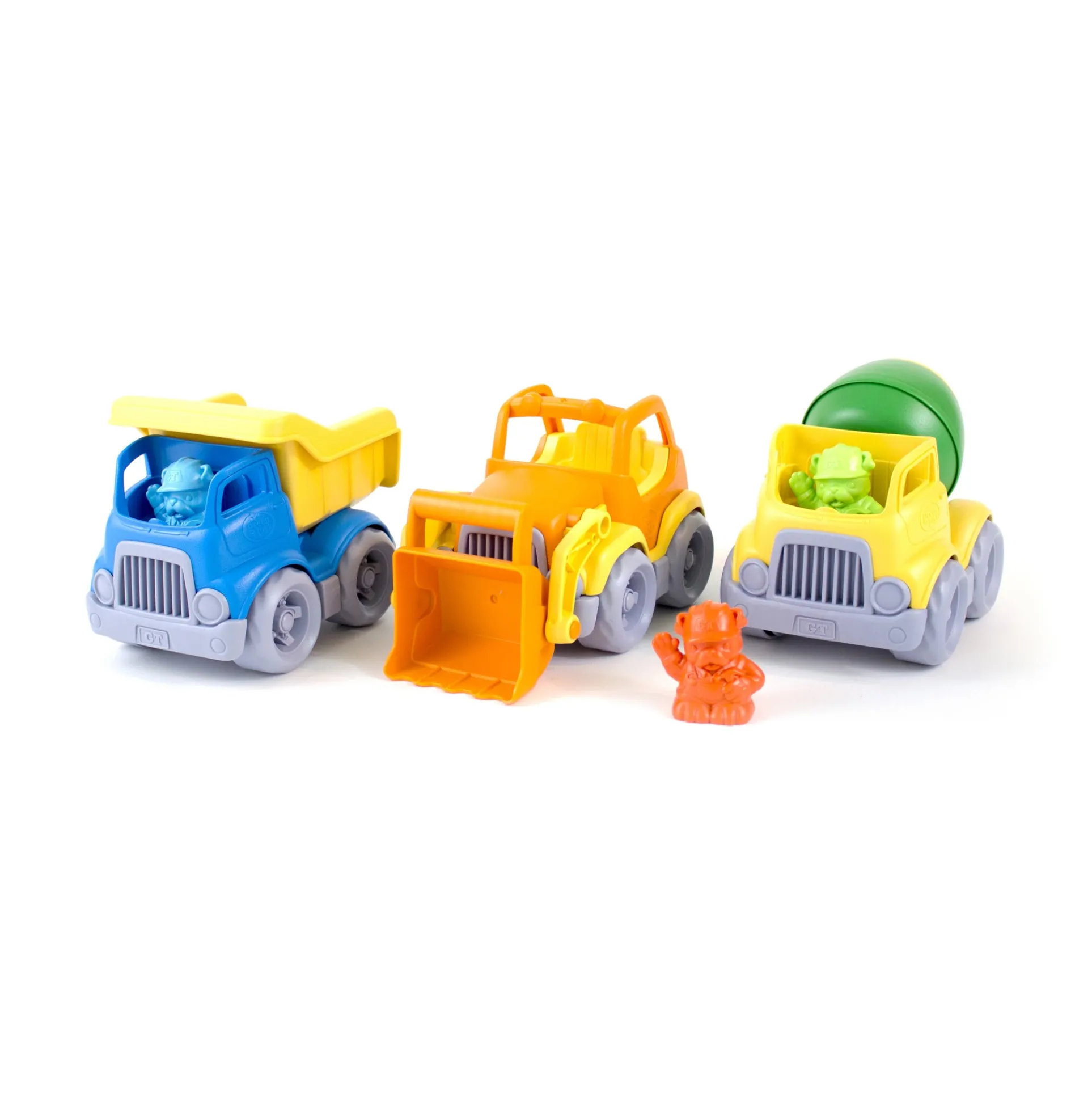 Green Toys Eco-Friendly 3-Piece Construction Truck Set with Play Dogs