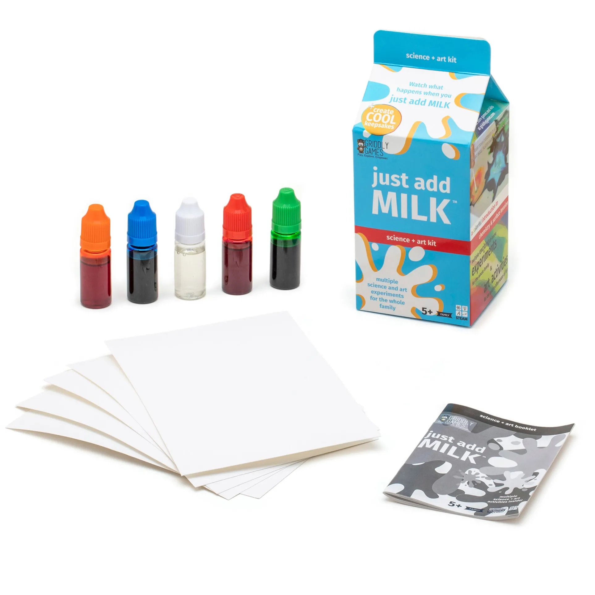 Griddly Kids Just Add Milk Science and Art Exploration Kit