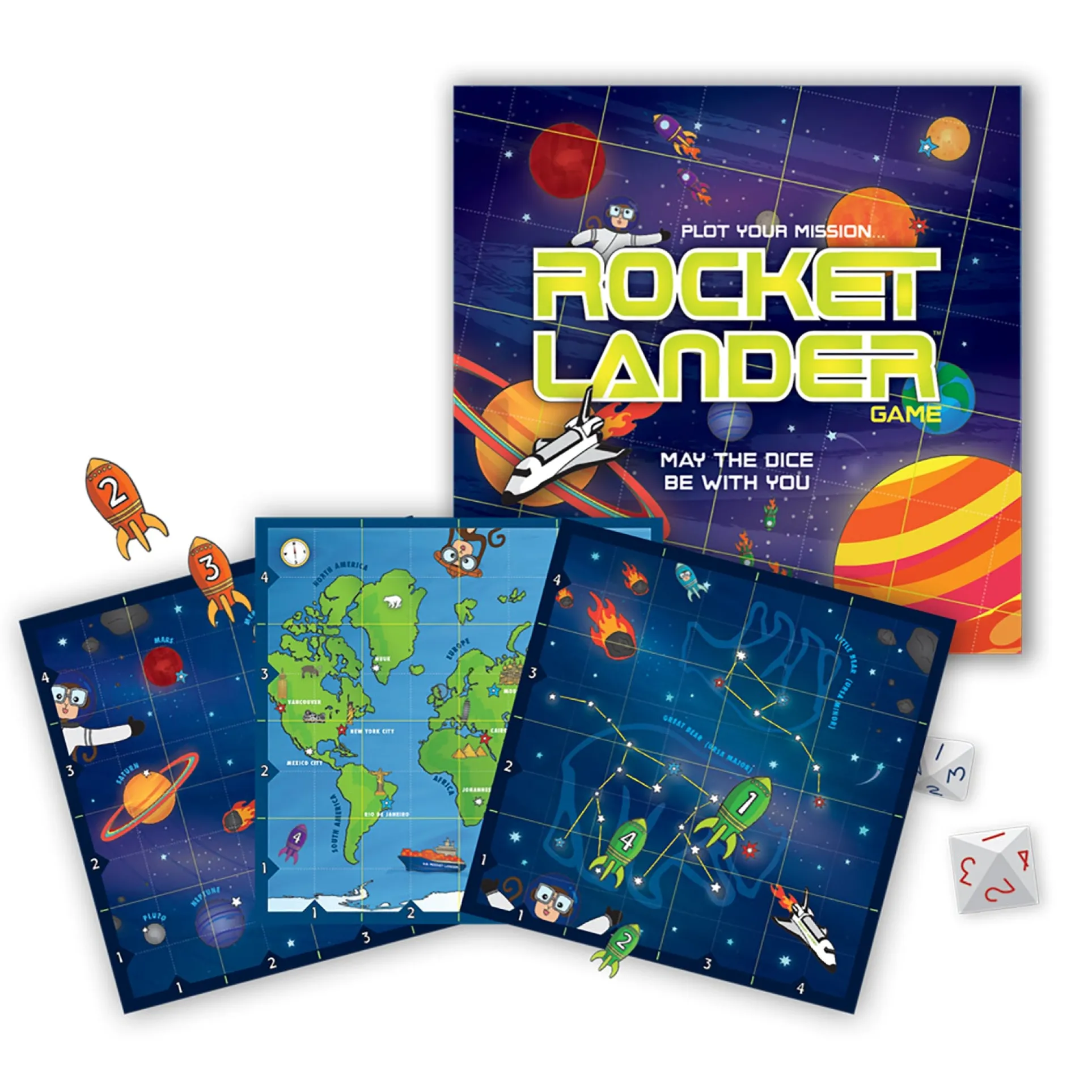 Griddly Kids Rocket Lander Graphing Game - Strategic STEM Challenge