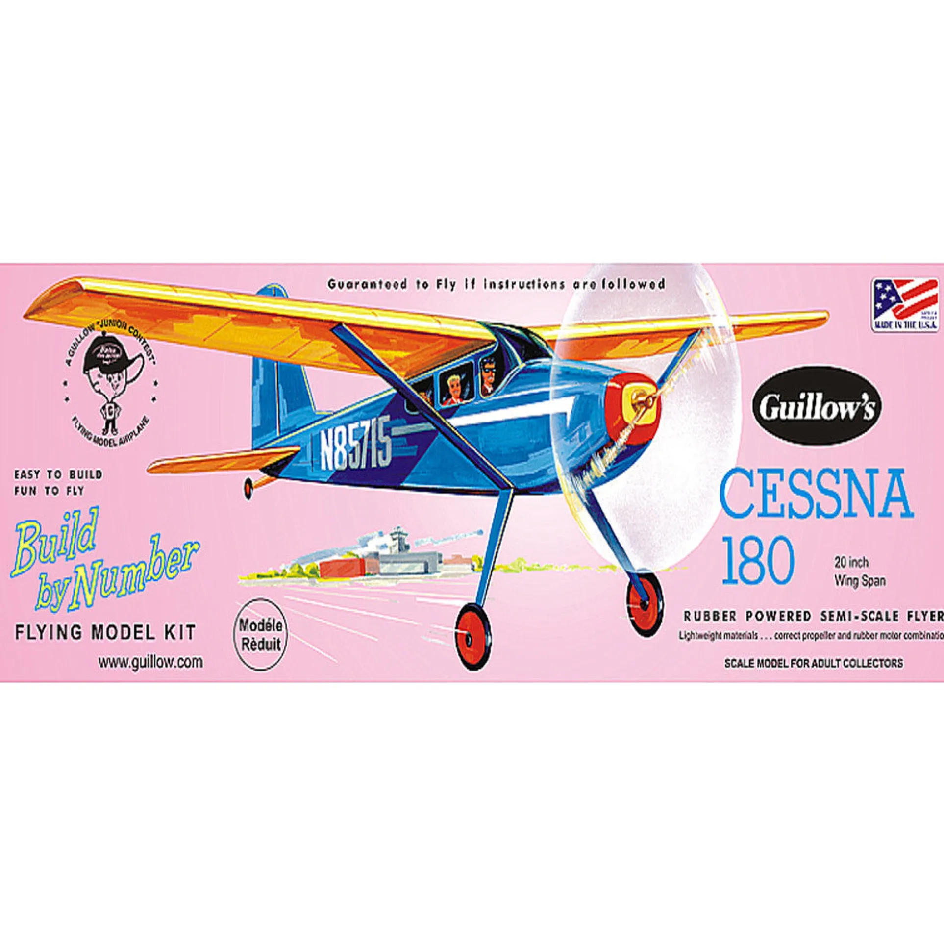 Guillow's Cessna 180 Series 600 Balsa Wood Model Kit