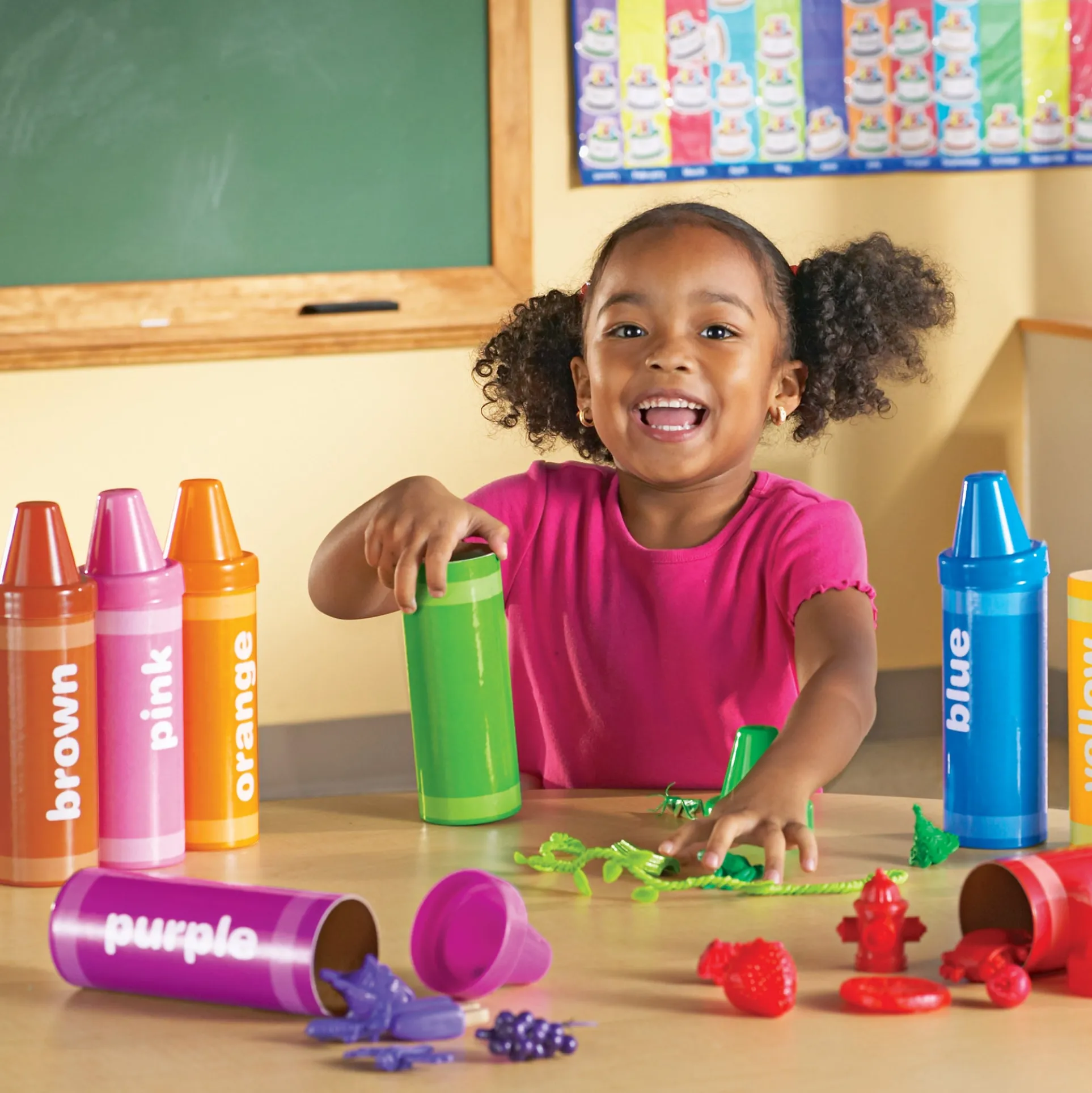 Learning Resources Rainbow Sorting Crayons - Educational Toy - 56 Pieces