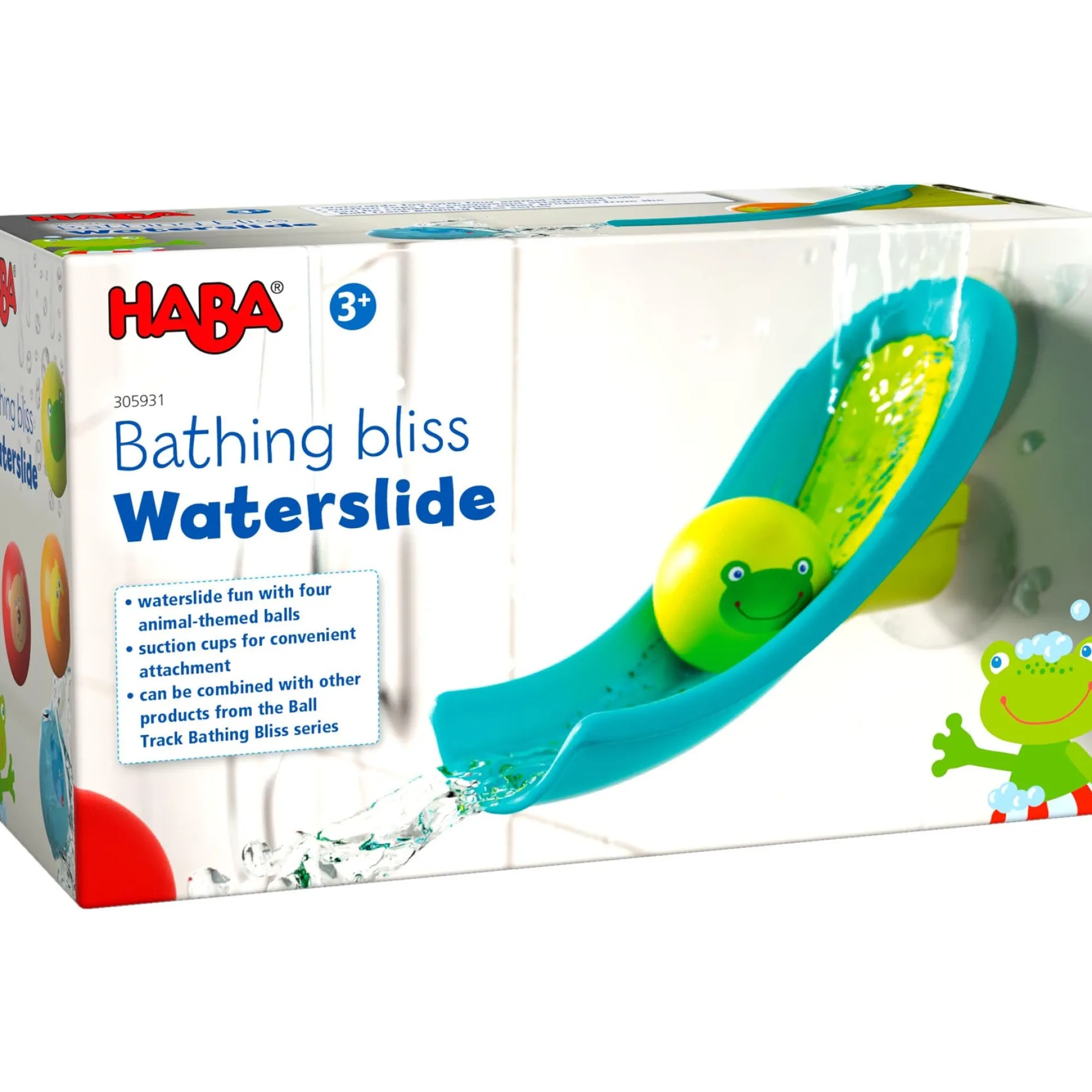 HABA Bathing Bliss Waterslide - Interactive Bathtub Ball Track Toy