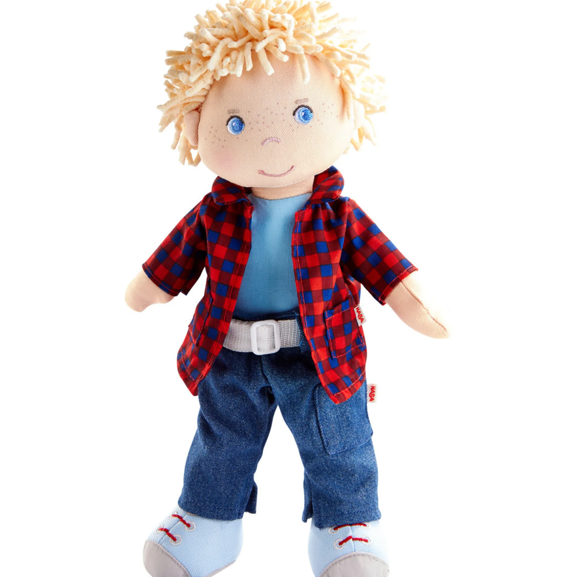 HABA Nick 12-Inch Adventure-Ready Soft Doll with Blue Eyes