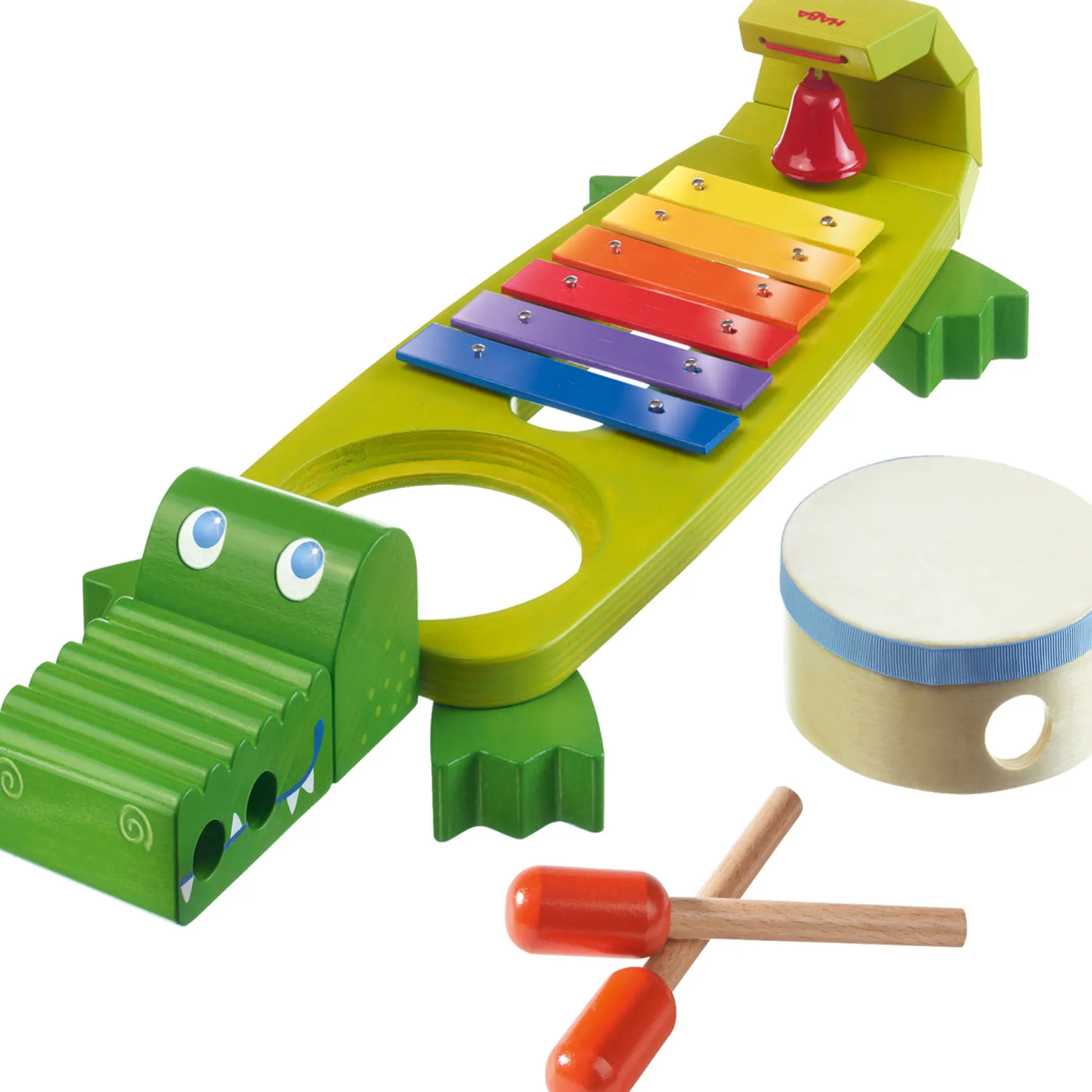 HABA Symphony Croc Colorful Wooden Musical Toy Set