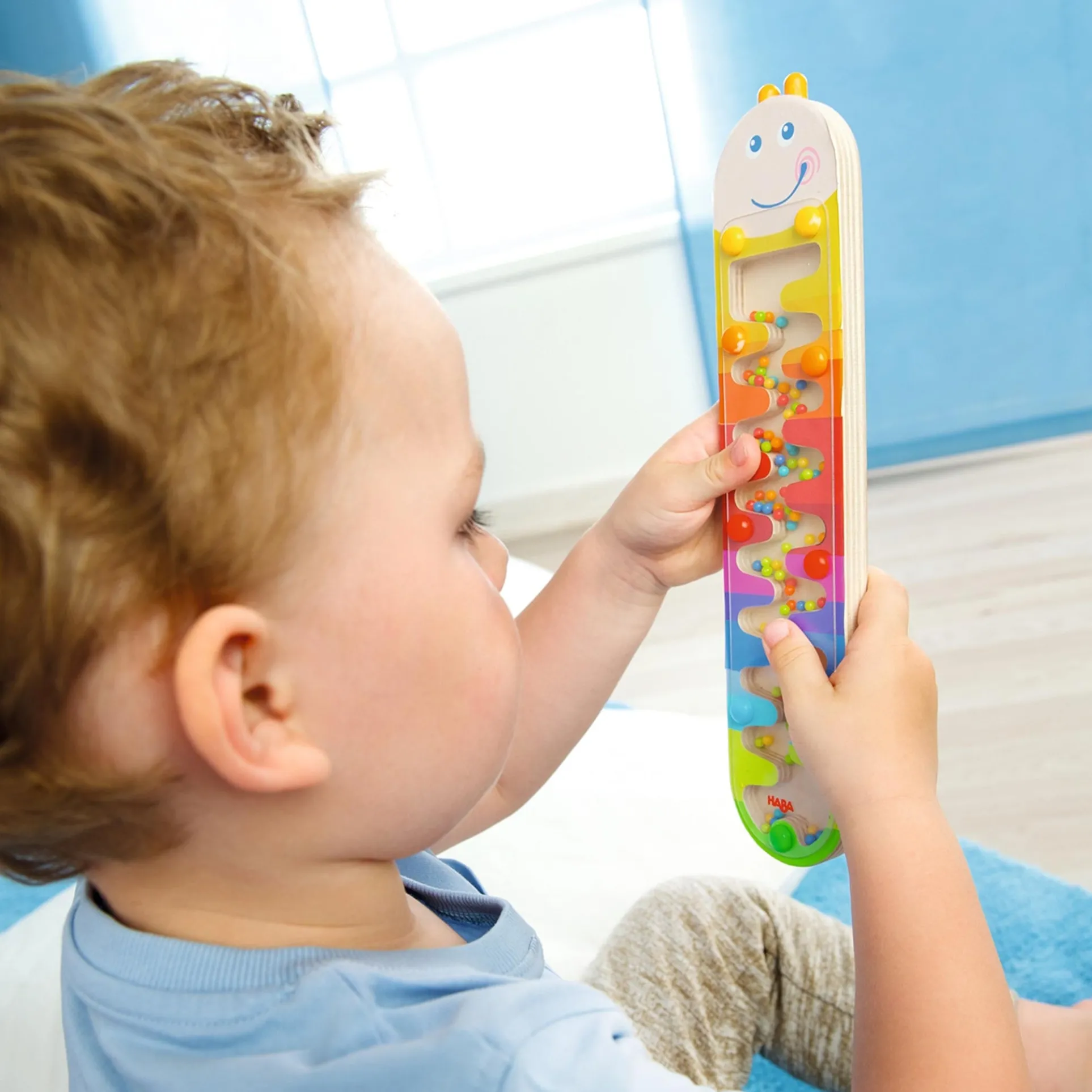 HABA Wormy Rainmaker Musical Shaker for Toddlers