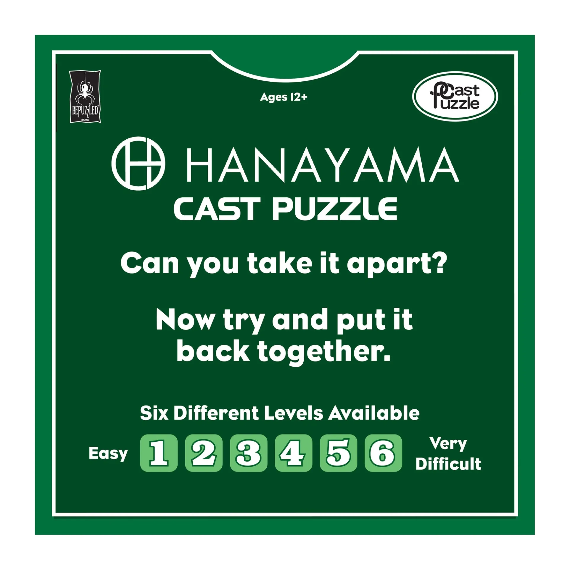Hanayama Level 3 Cast Puzzle - Hex Brain Teaser