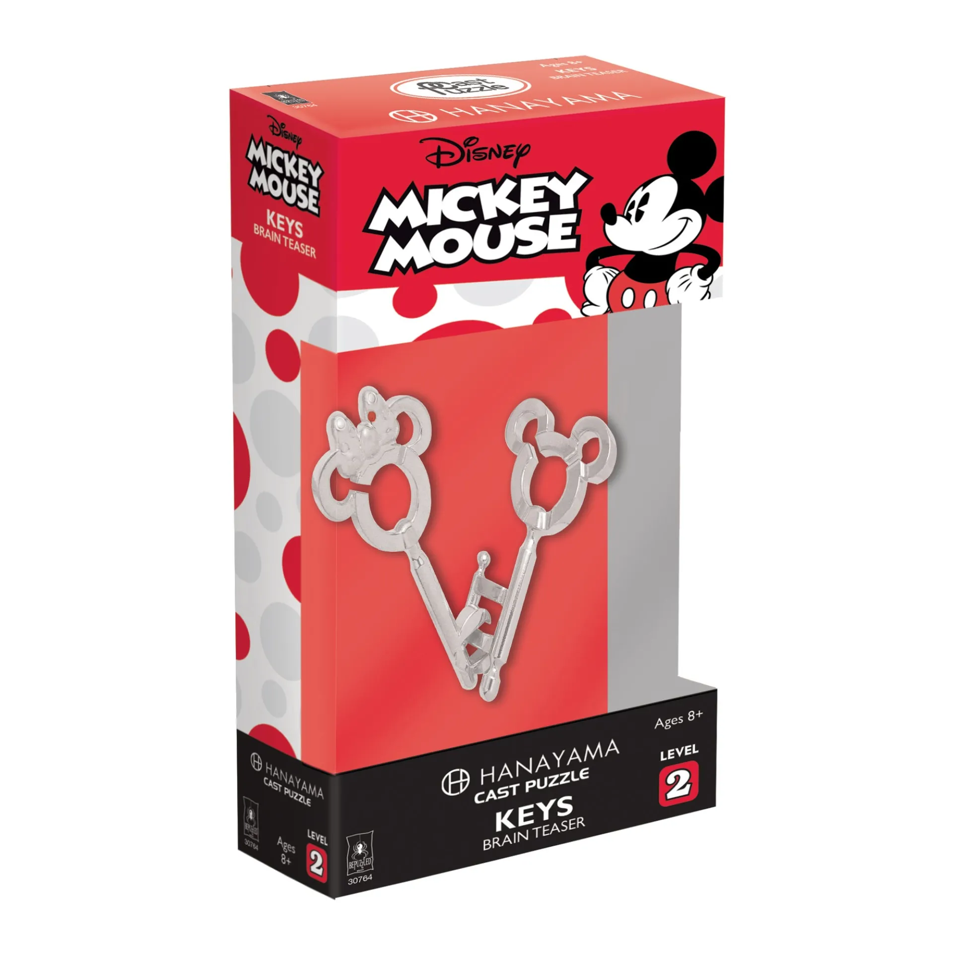 Hanayama Level 2 Disney Mickey Mouse: Mickey/Minnie Keys Cast Puzzle