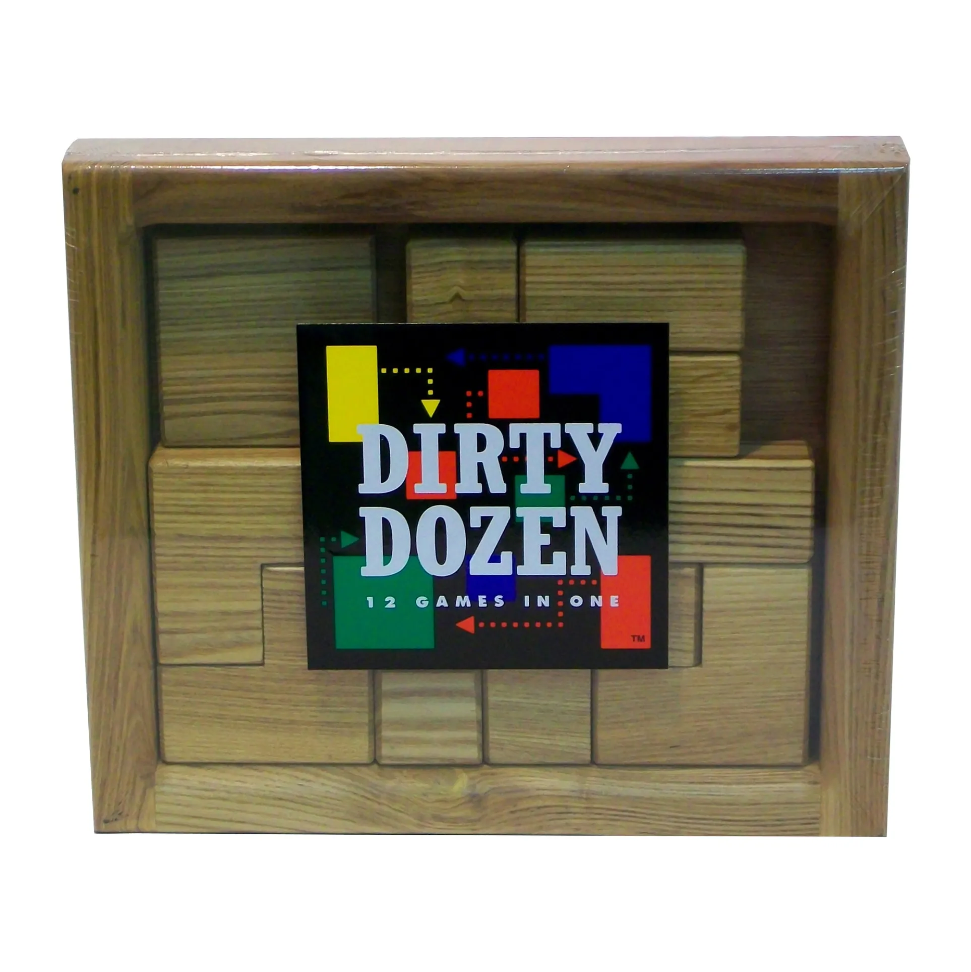 Handcrafted Oak Dirty Dozen Brain Teaser Puzzle - 12 pc