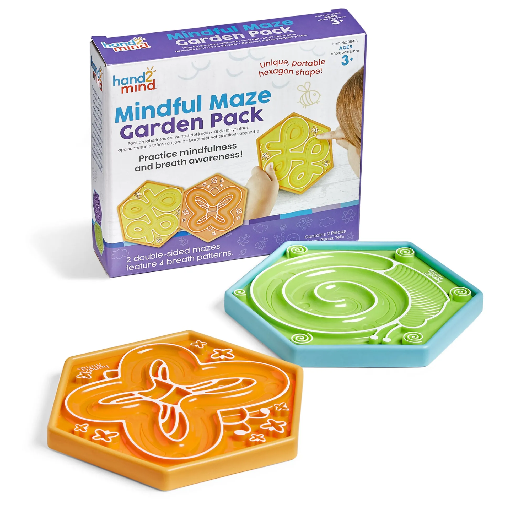 Hand2Mind Mindful Maze Garden Pack - Nature-Themed Breathing Helper