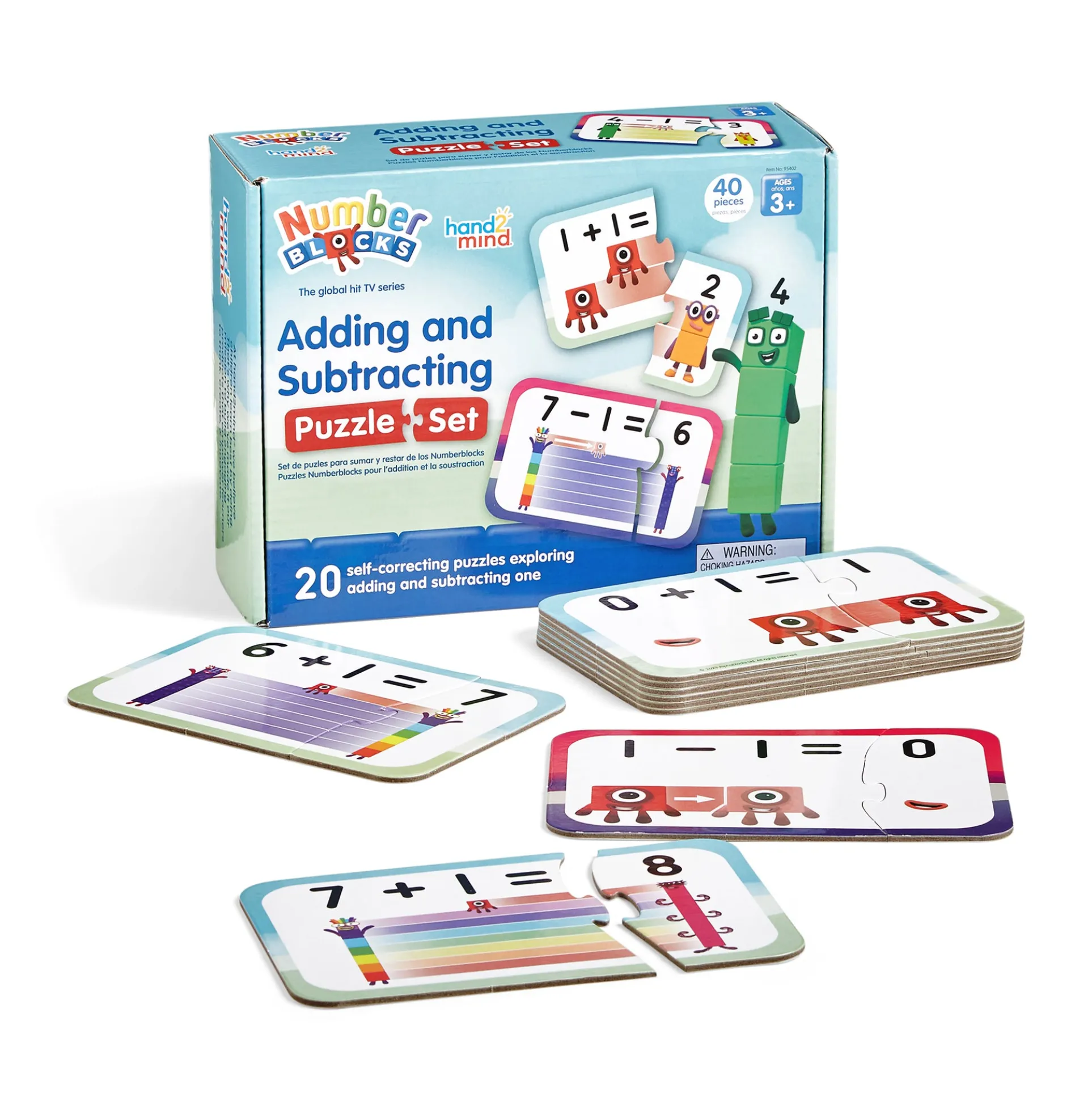 Hand2Mind Numberblocks Math Puzzle Set - Adding & Subtracting