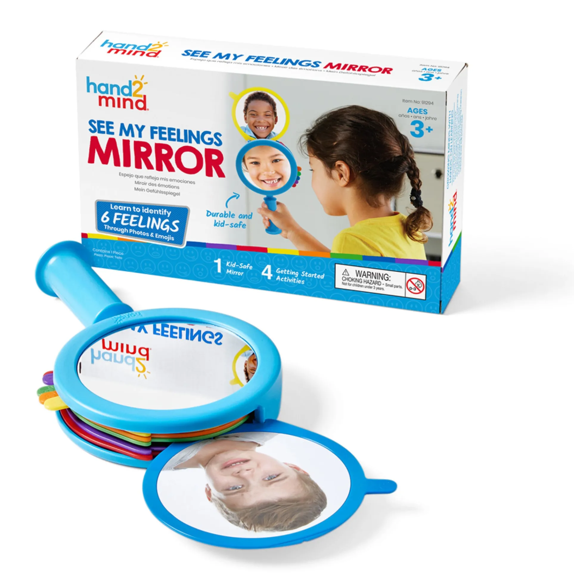 Hand2Mind See My Feelings Mirror, Fun Learning Tool for Toddlers