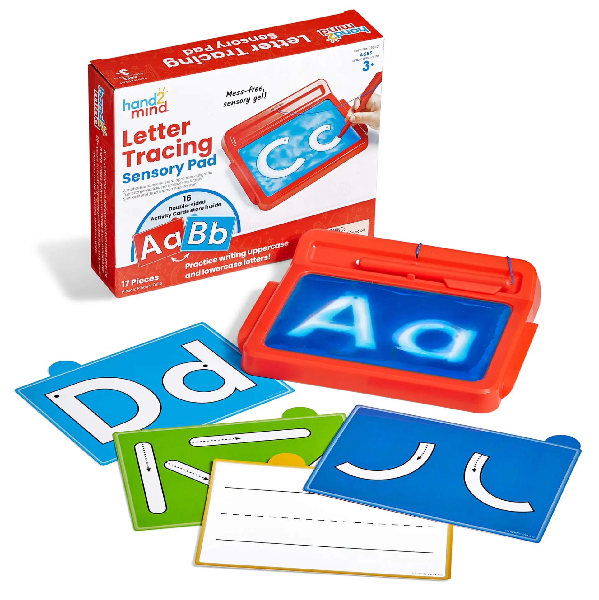 Hand2Mind Sensory Letter Tracing Pad - Gel Filled Learning Tool