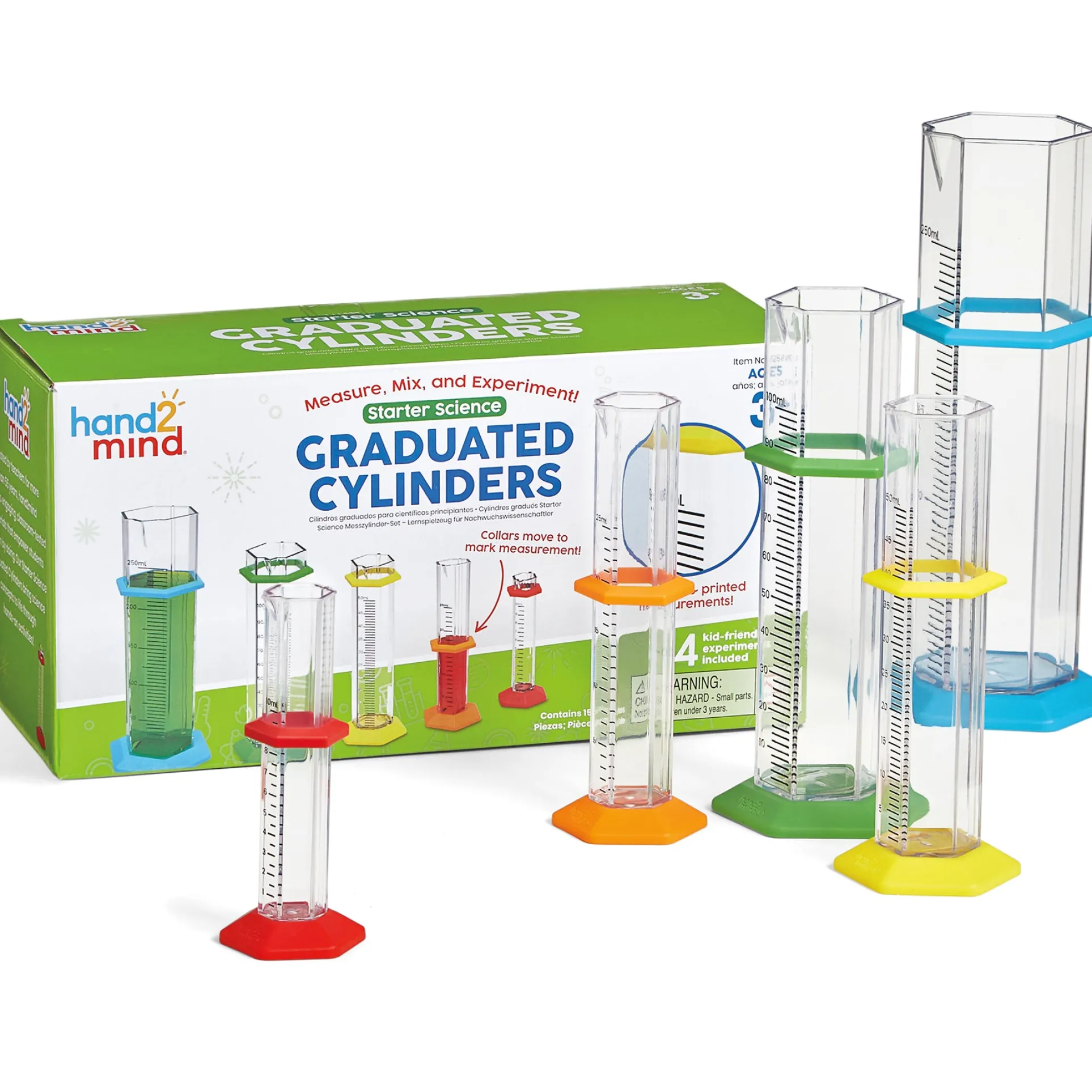 Hand2Mind Starter Science Graduated Cylinders Set for Kids