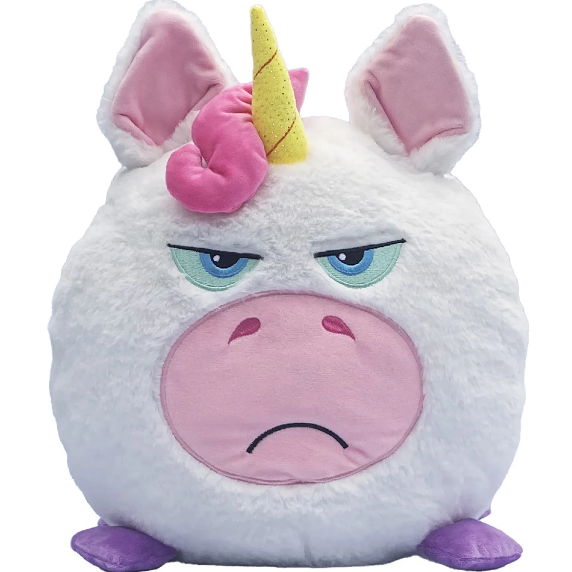 Hangry Petz Luna Unicorn 12 inch Talking Plush - White-Pink-Purple