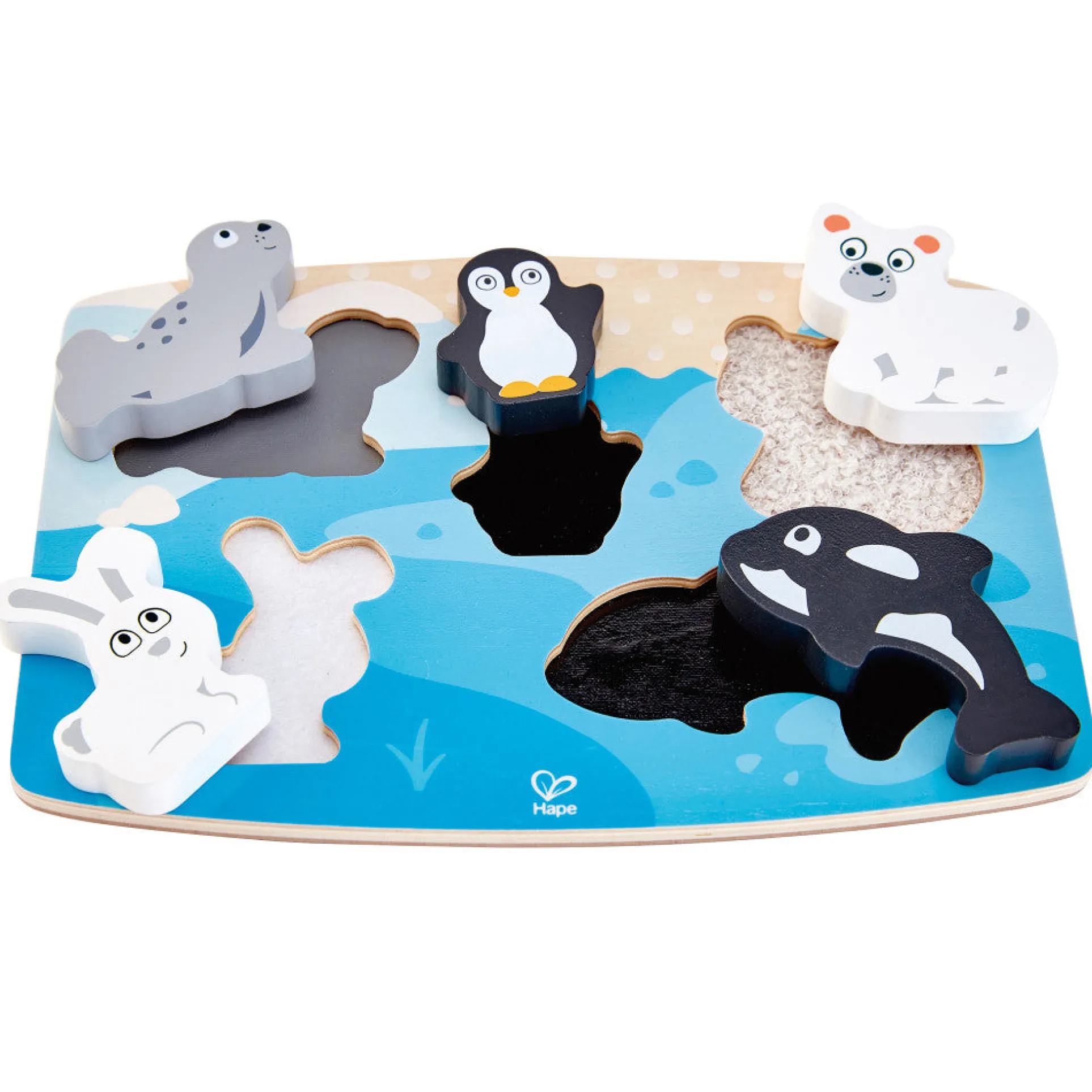 Hape Arctic Expedition 6pc Wooden Sensory Puzzle