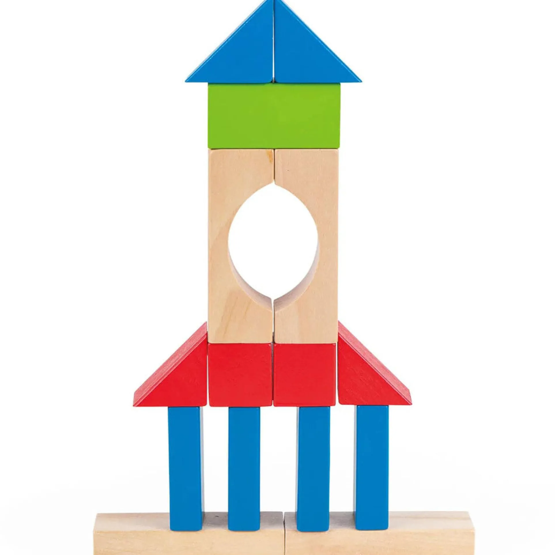 Hape Build Up & Away 100-Piece Colorful Wooden Block Set