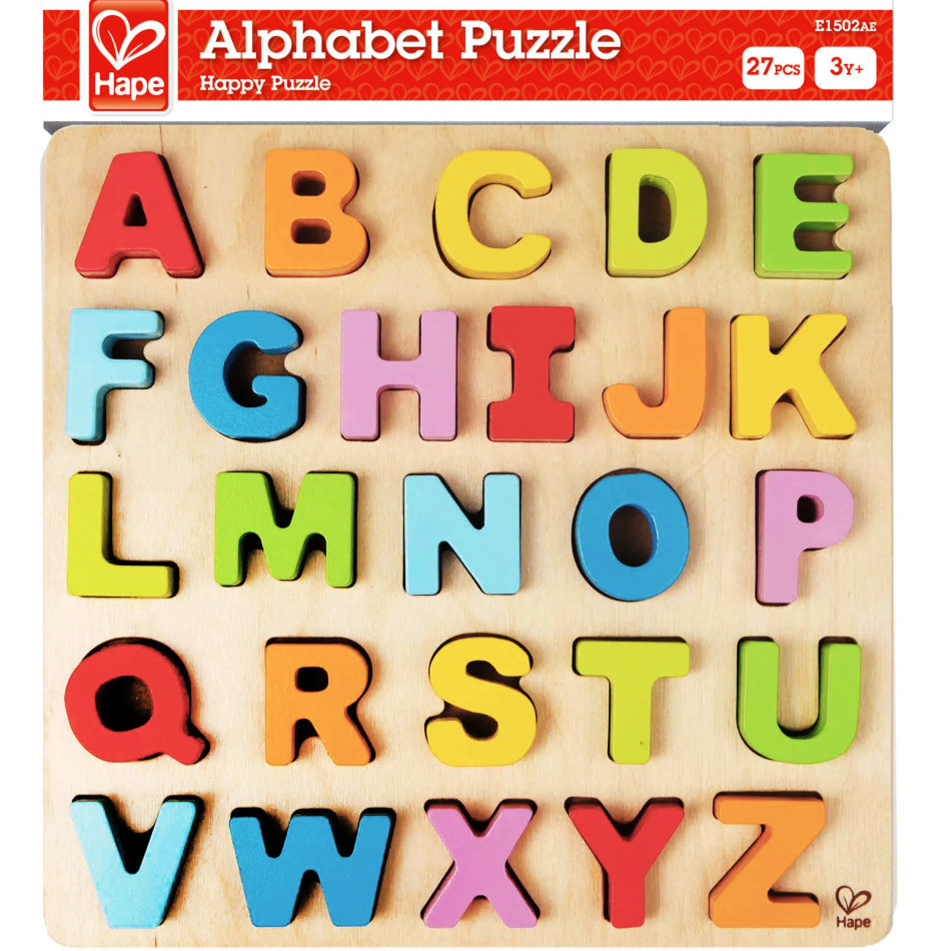 Hape Colorful Wooden Alphabet Puzzle - Educational ABC Learning Toy