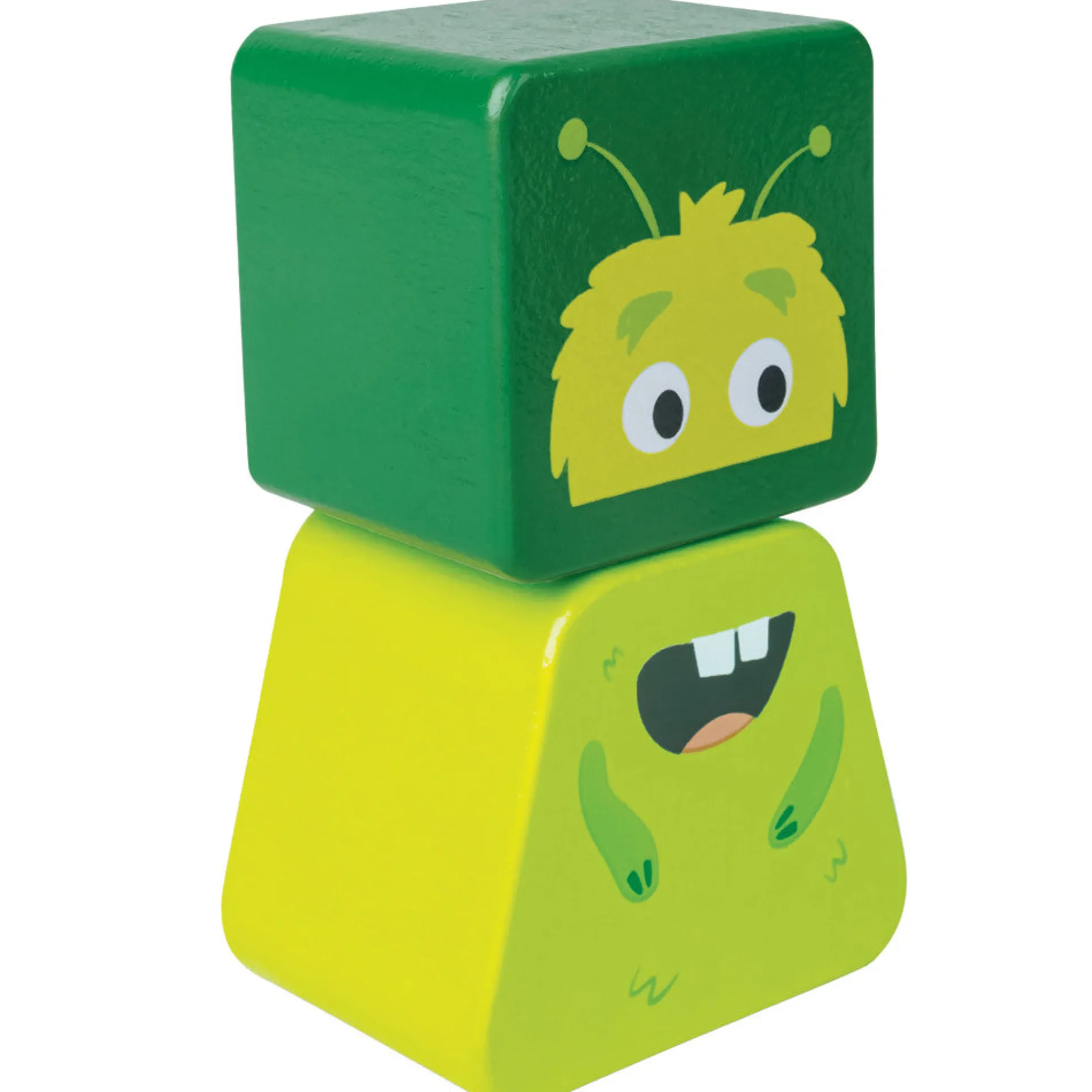 Hape Monster Buddies Wooden Building Blocks Set - 3 Colorful Characters