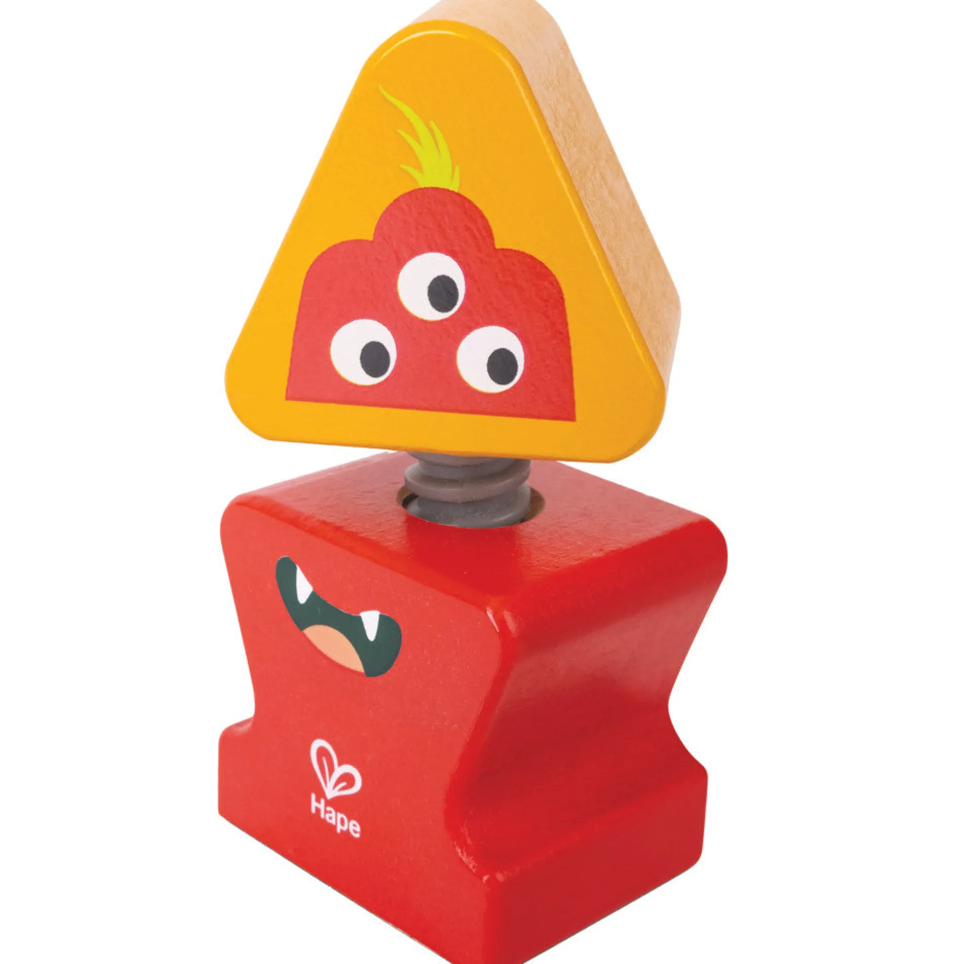 Hape Monster Buddies Wooden Building Blocks Set - 3 Colorful Characters