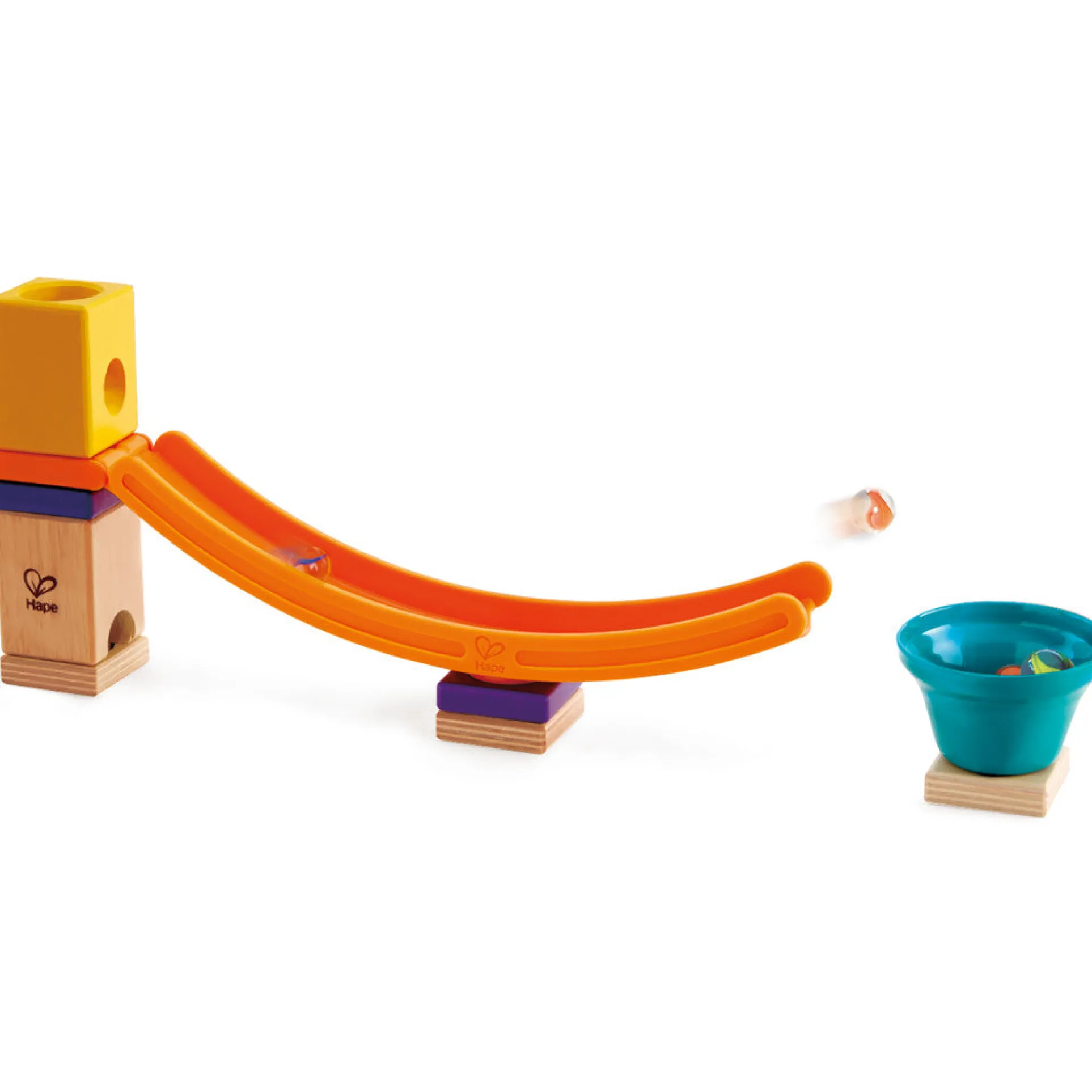 Hape Quadrilla Mega Skatepark Wooden Toy - High-Speed Marble Fun