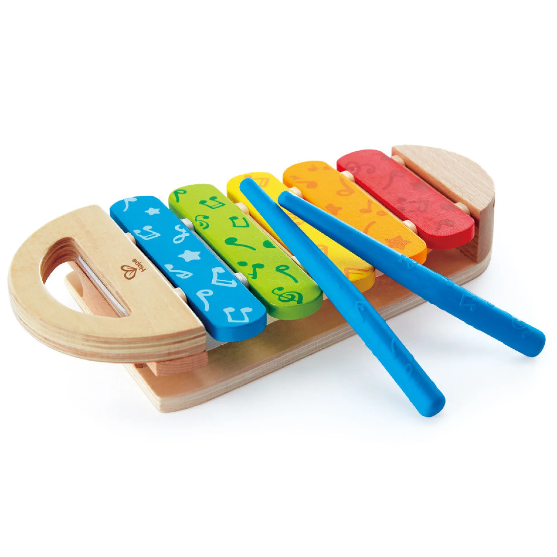 Hape Rainbow Wooden Xylophone - Colorful Musical Instrument Toy for Kids