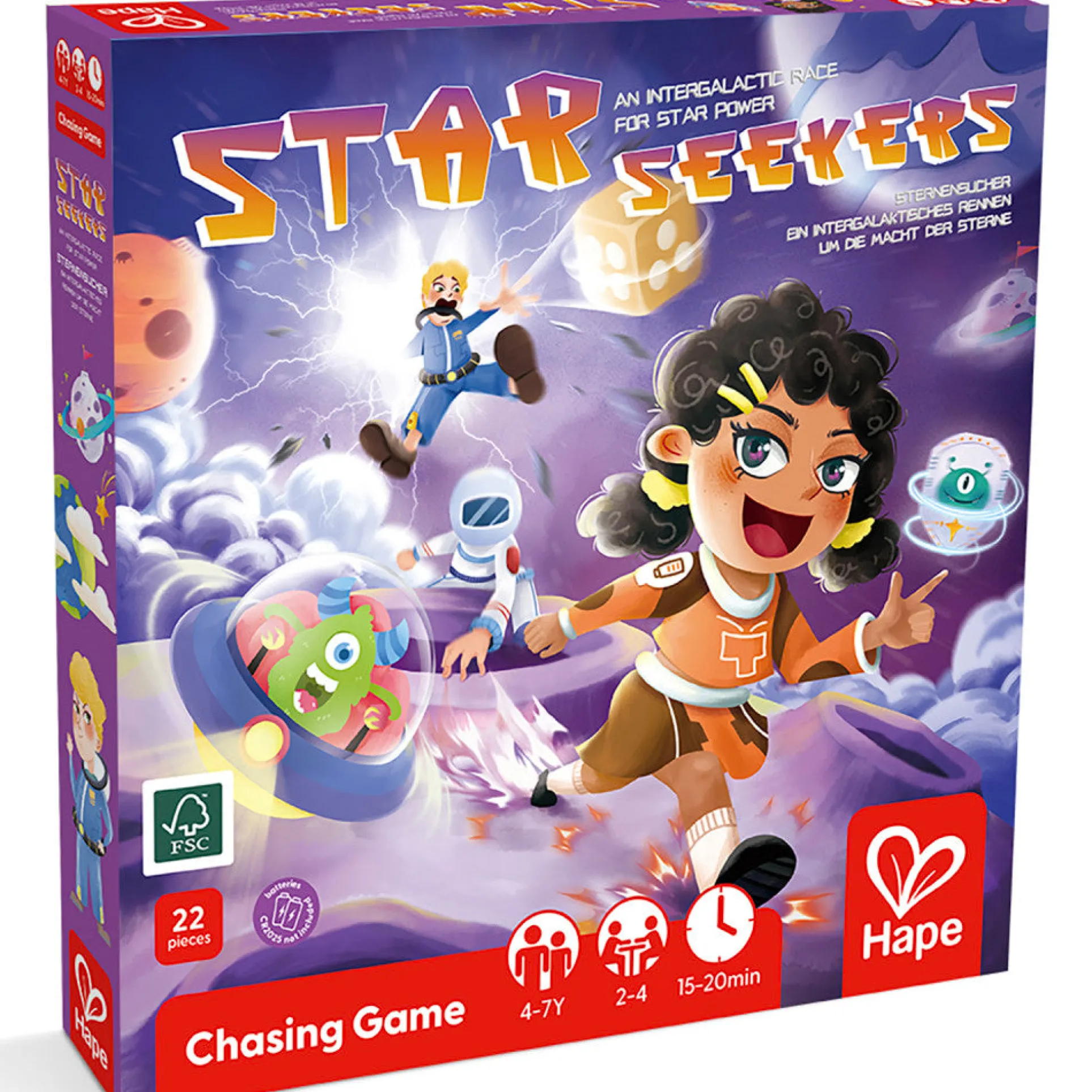Hape Star Seekers Chasing Board Game - Galactic Adventure Family Fun
