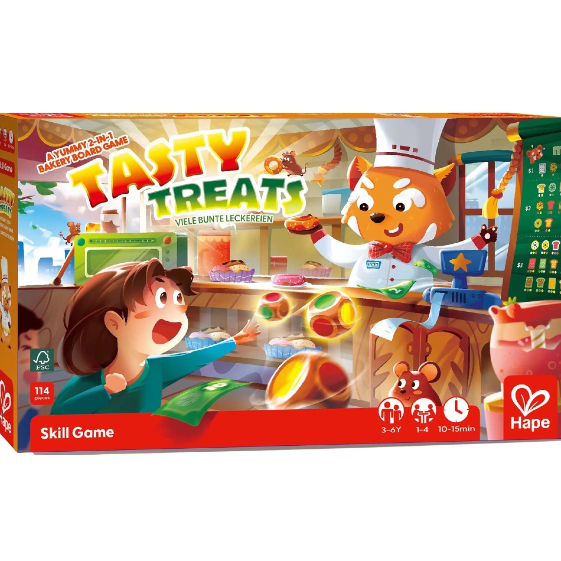 Hape Tasty Treats Raccoon Bakery Skills Board Game