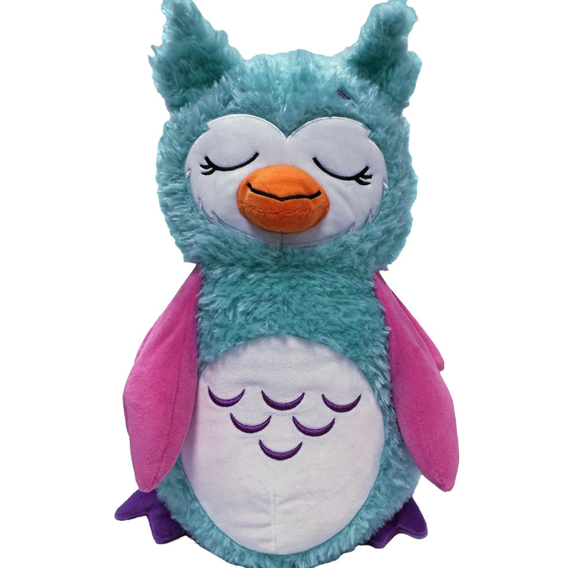 Happy Nappers Adorable Storables 15 inch Owl Plush - Teal & Pink