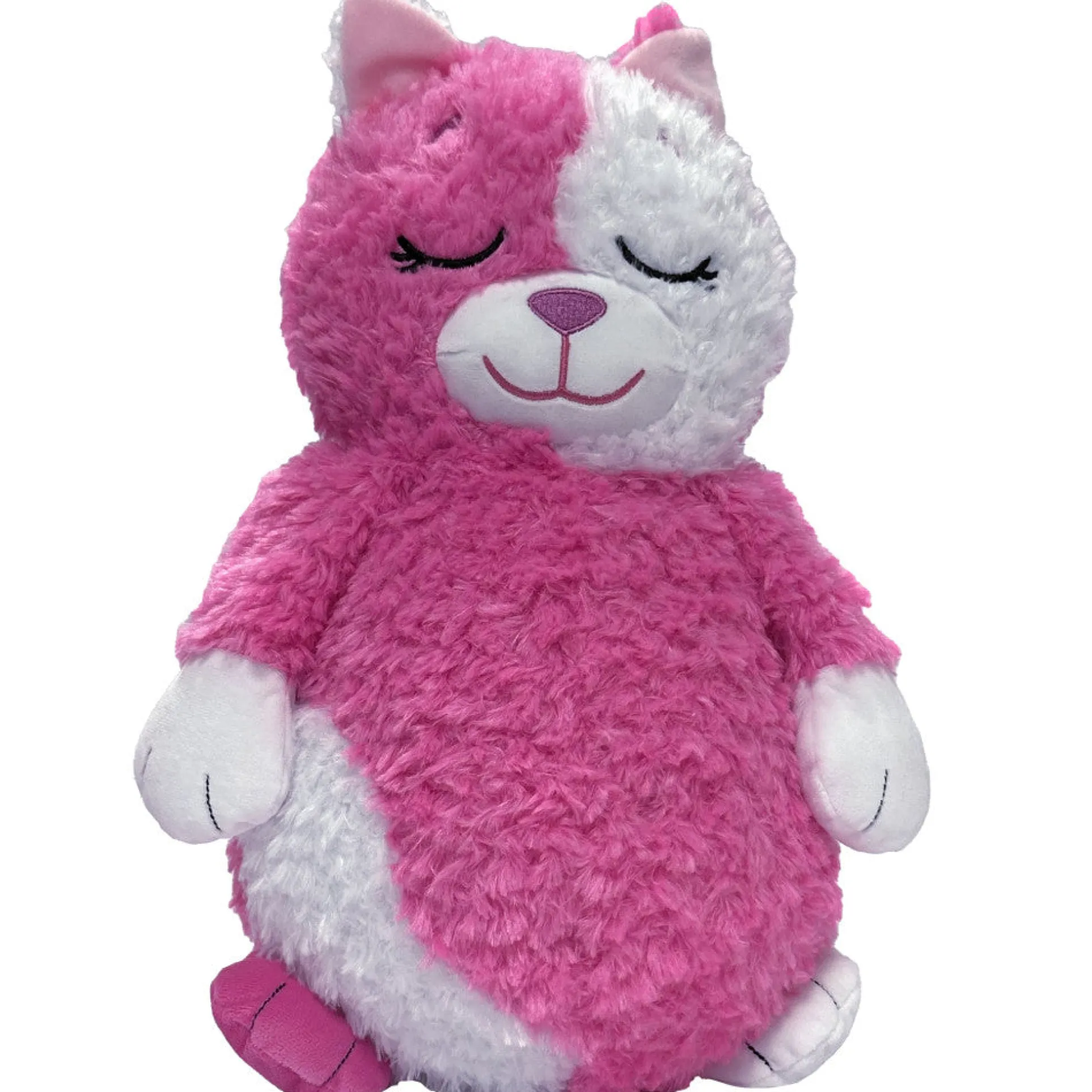 Happy Nappers Adorable Storables 15 inch Cat Plush - Pink & White