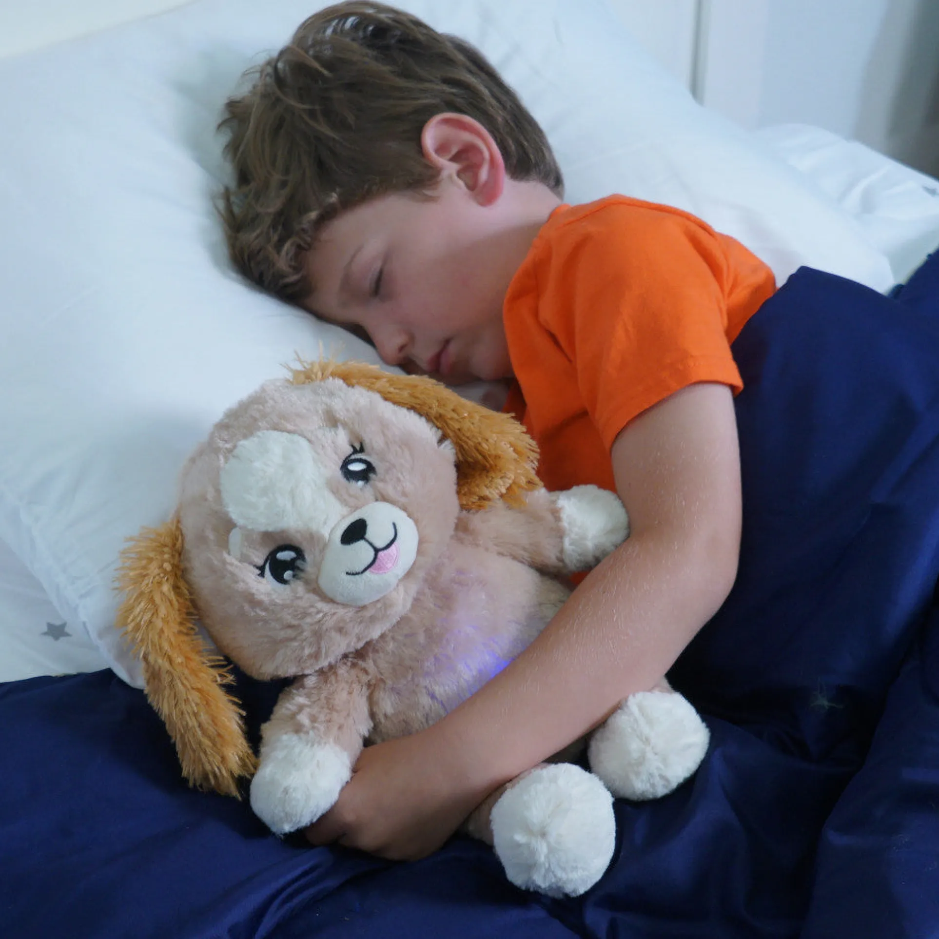 Happy Nappers Lullabrites Brown Dog - Musical Light-Up Bedtime Plush