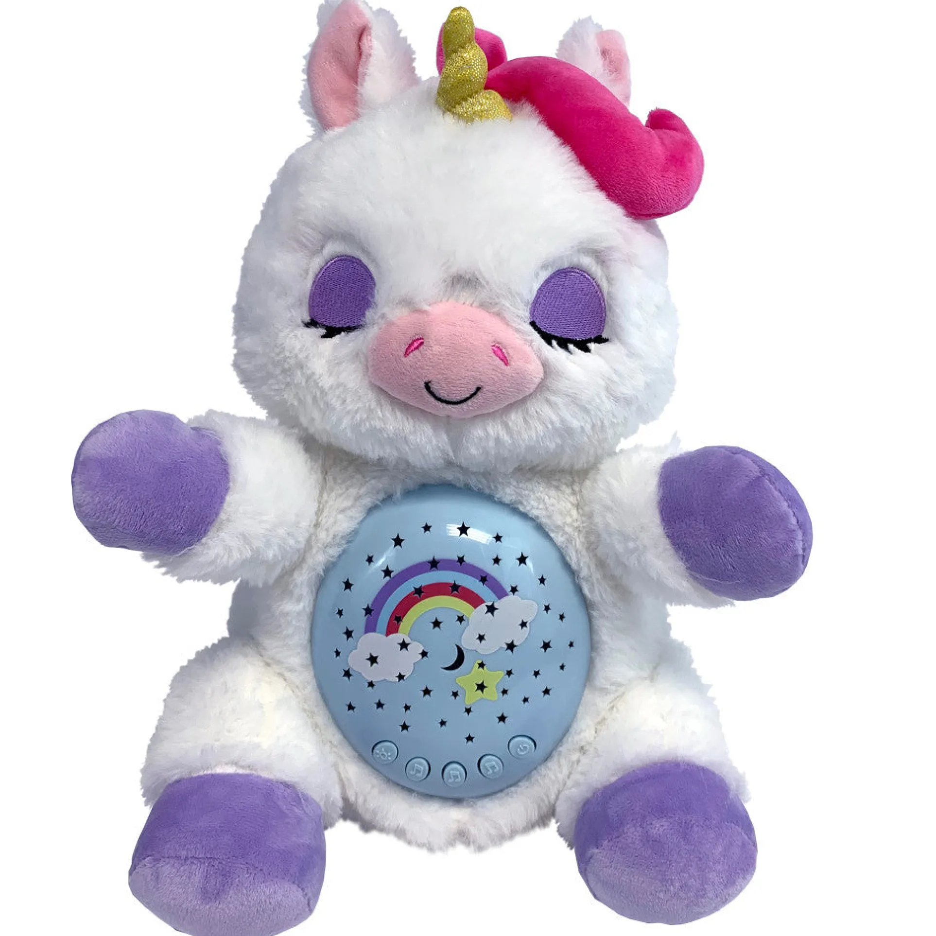 Happy Nappers Lullabrites Sweet Dreams 12 inch Interactive Unicorn - White/Purple