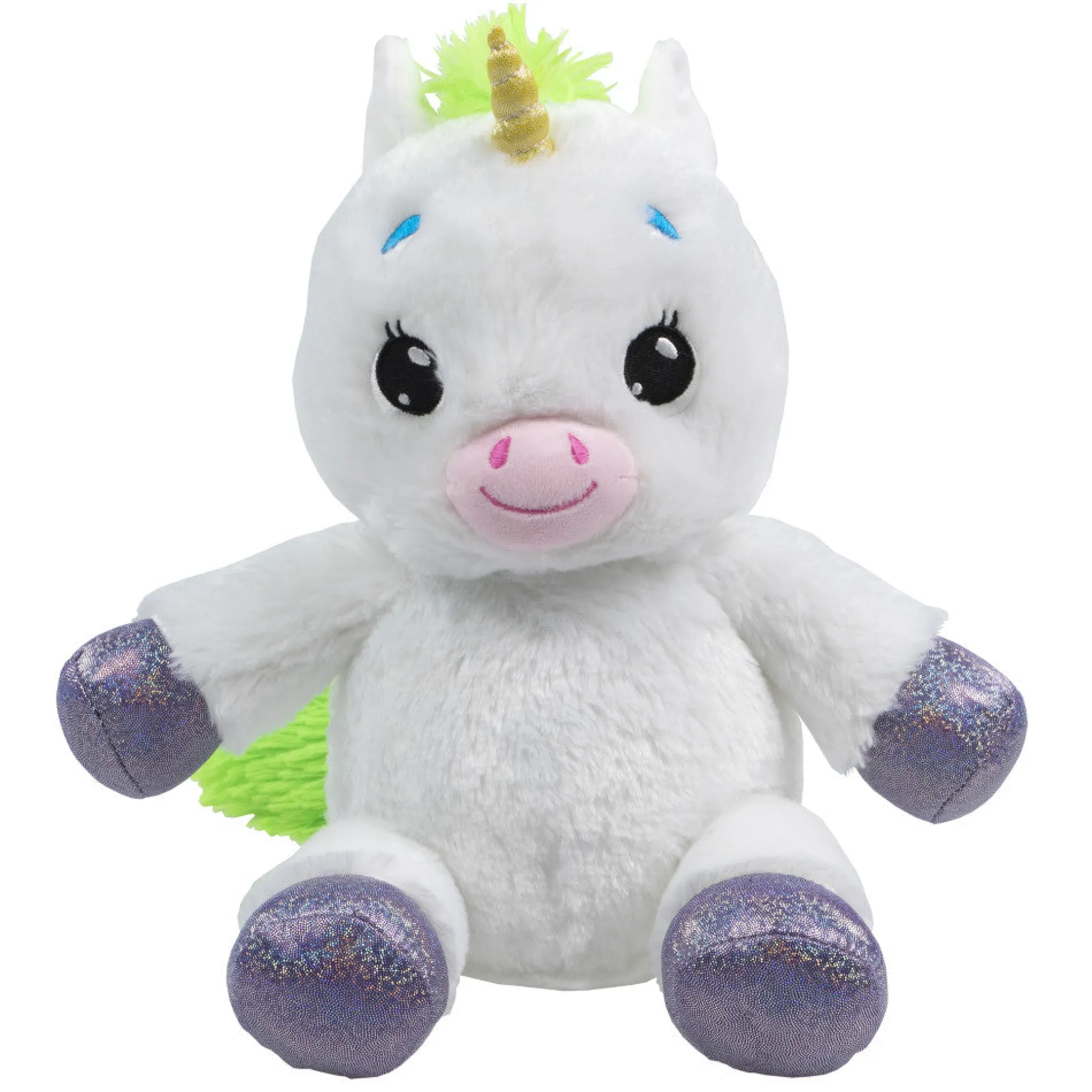 Happy Nappers Lullabrites Unicorn Musical Light-Up Plush - White & Green