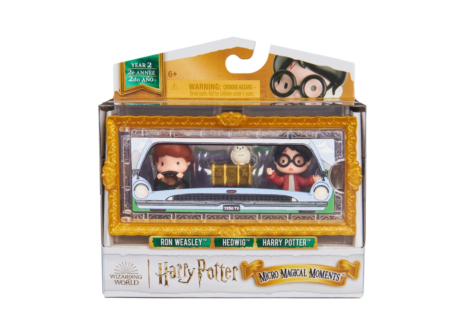 Harry Potter Micro Magical Moments Year 2 - 1.5" Flying Car Figure Set with Display Case