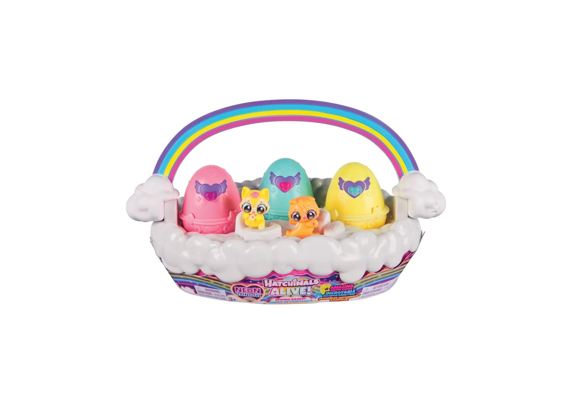 Hatchimals Alive Neon Rainbow Spring Basket Interactive Playset