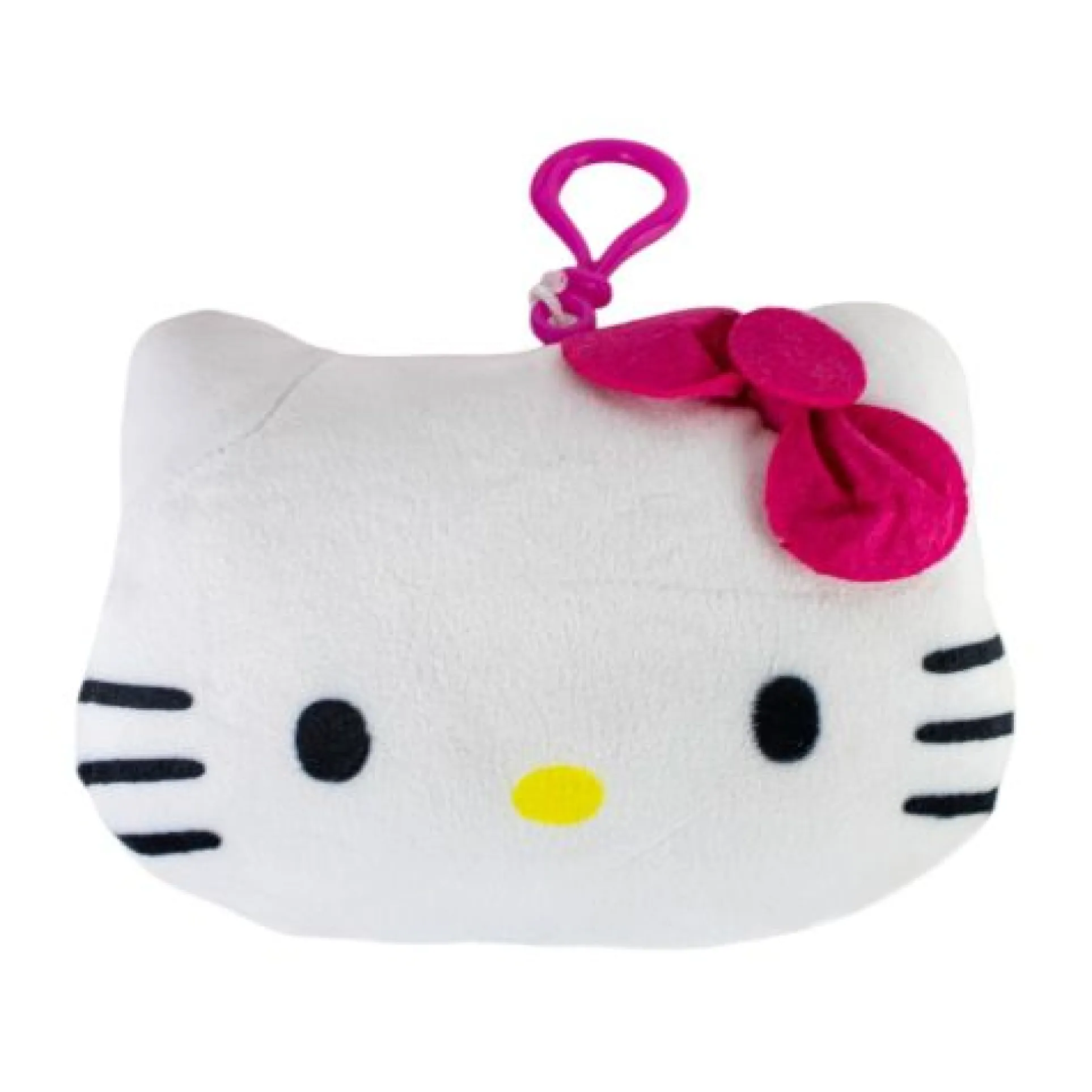 Hello Kitty 4 Inch Pink Zipper Plush Head Keychain