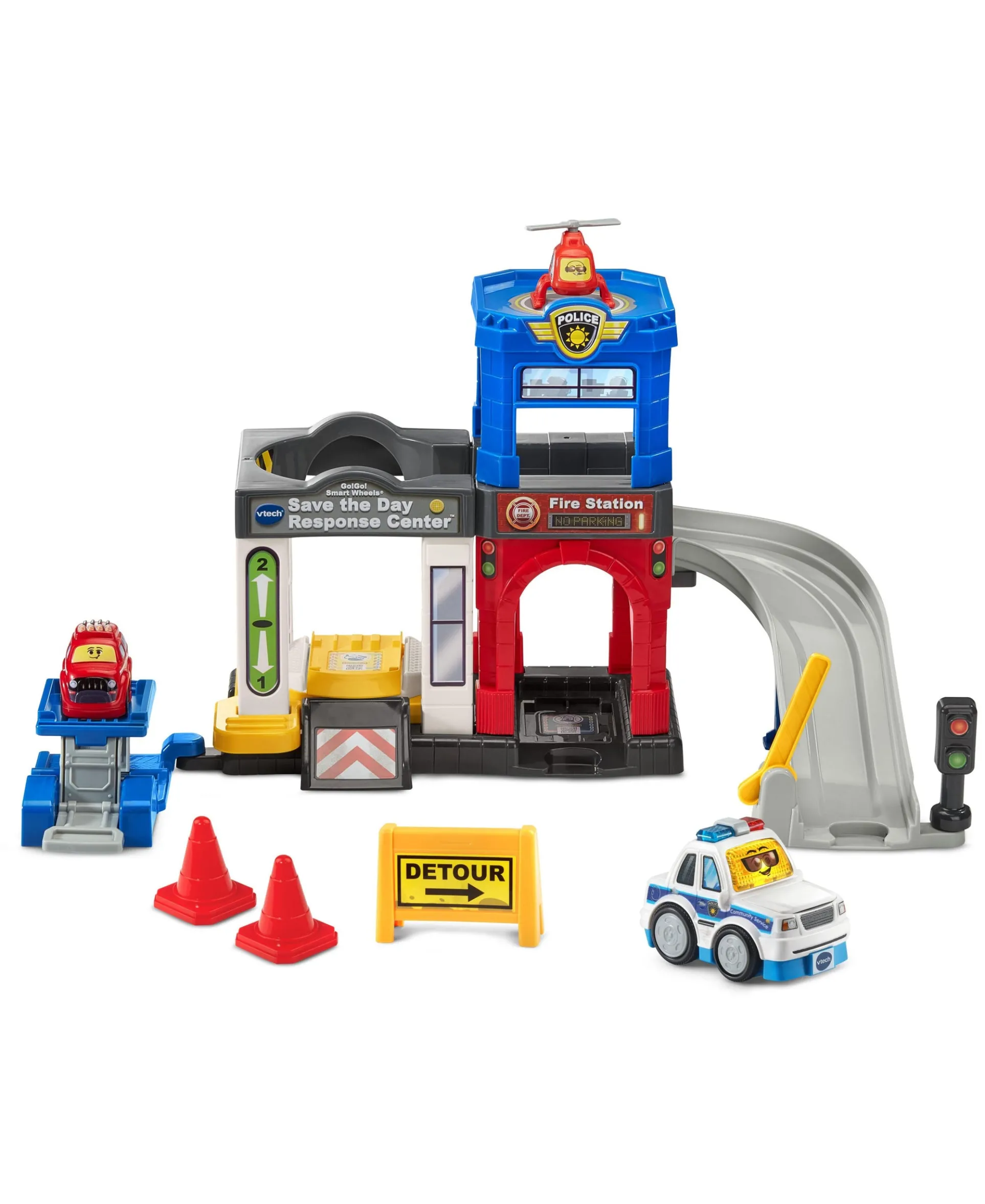 Heroic Hideout Action Playset - Fire Station & Police Tower