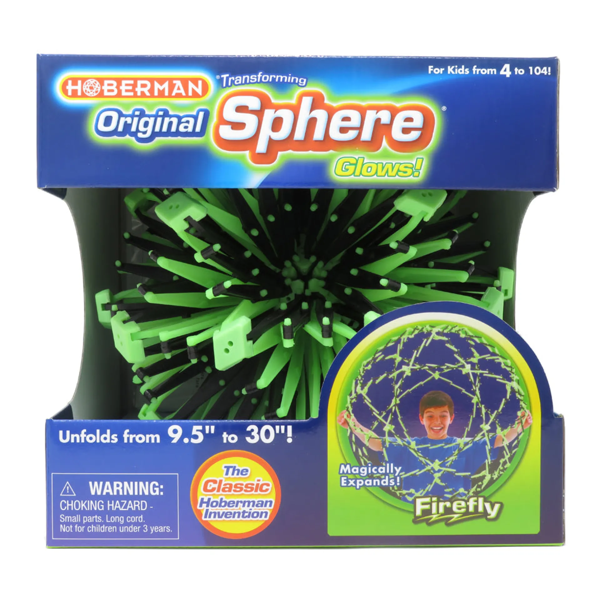 Hoberman Original Sphere - Firefly Glow Expanding Toy