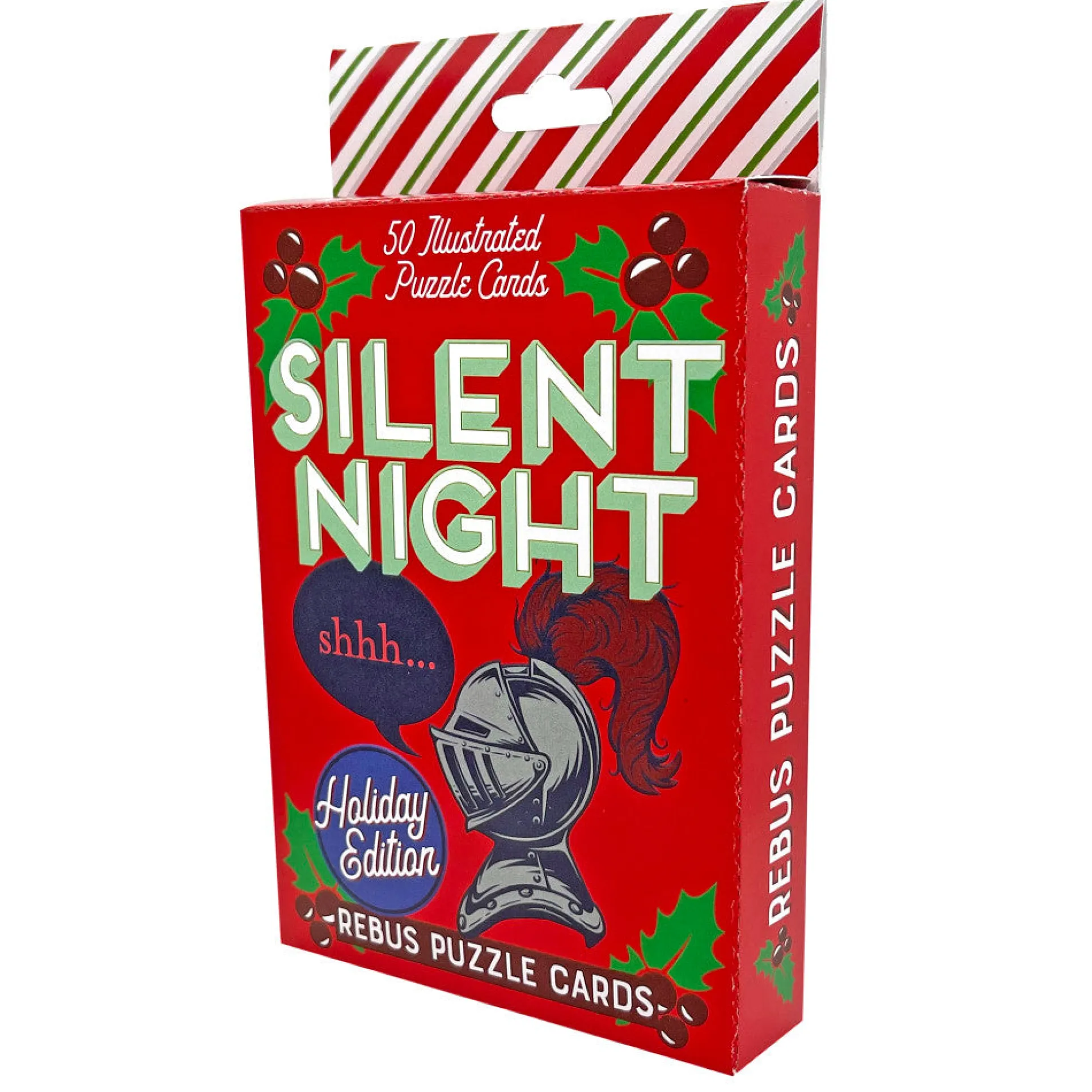 Holly Jolly Silent Night Rebus Puzzle Cards - Holiday Carol Guessing Game