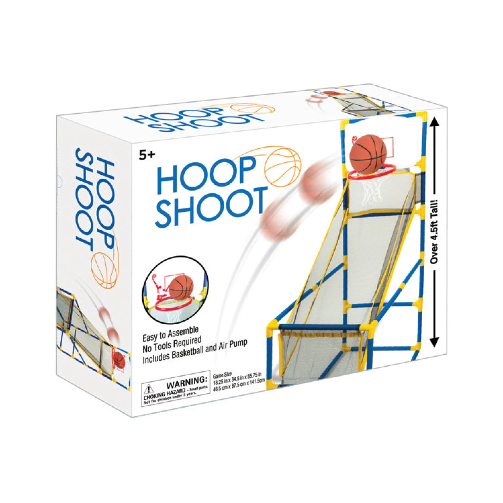 Hoop Shoot Basketball Set: Compact Indoor Arcade Game