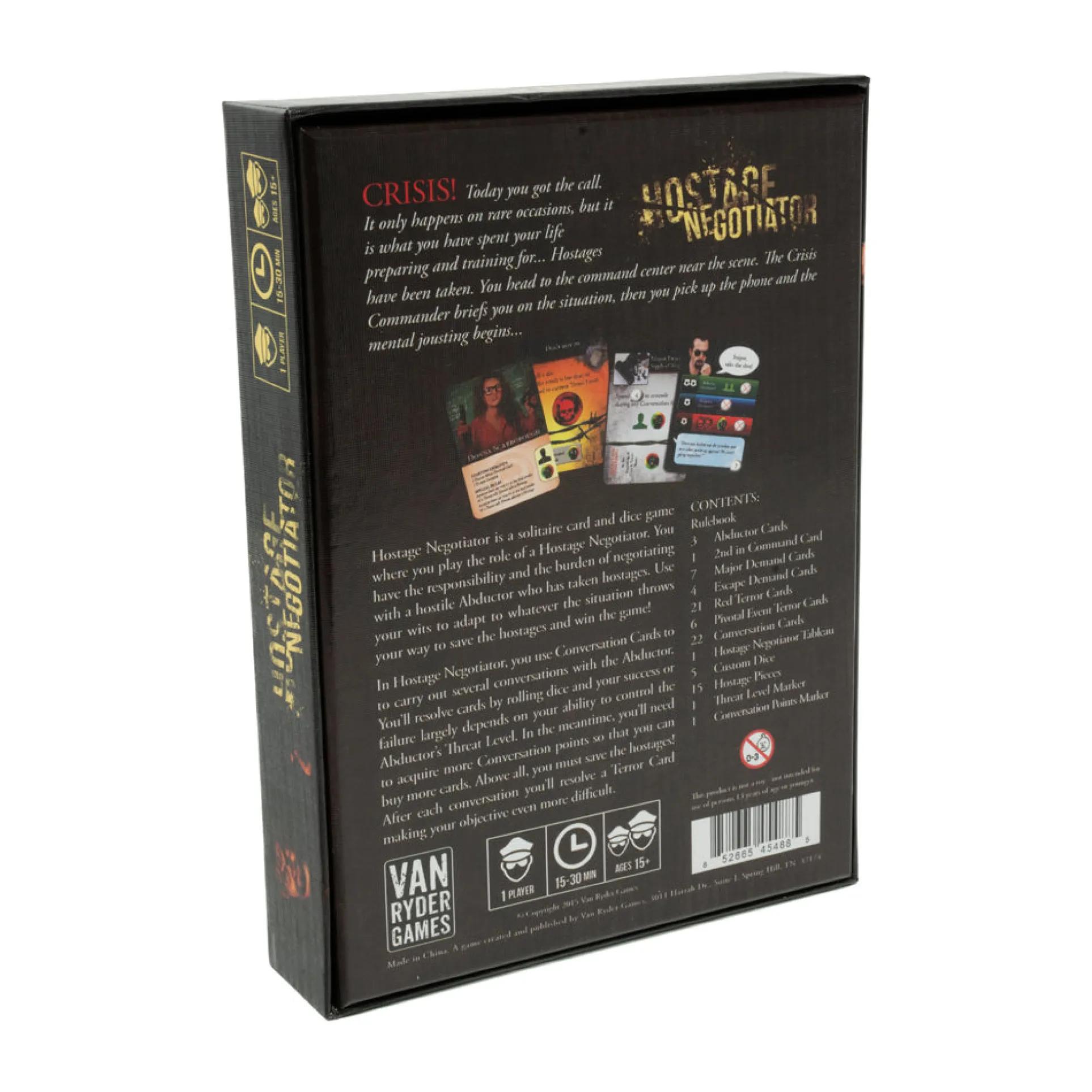 Hostage Negotiator Solo Strategy Card Game