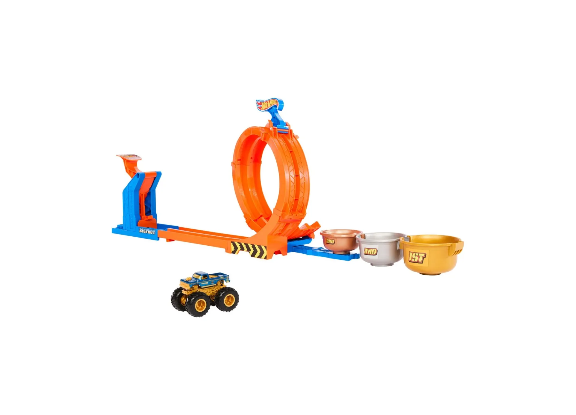 Hot Wheels Monster Trucks Bigfoot 50th Anniversary Loop-And-Flip Challenge Playset